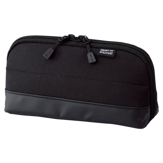 LIHIT LAB Pen Case (Pencil Case), Water & Stain Repellent, 8" x 4'', Black (A7688-24)