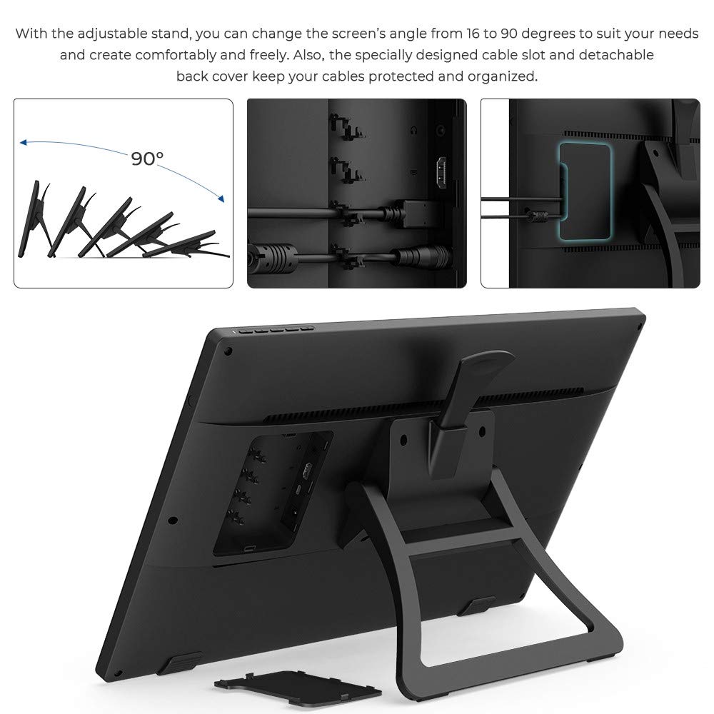 Drawing Tablet with Screen XPPen Artist 22 2nd Computer Graphics Tablet 122% sRGB with Tilt Function Battery-Free Stylus Adjustable Stand, 21.5inch Pen Display Compatible with Windows PC, Mac, Linux