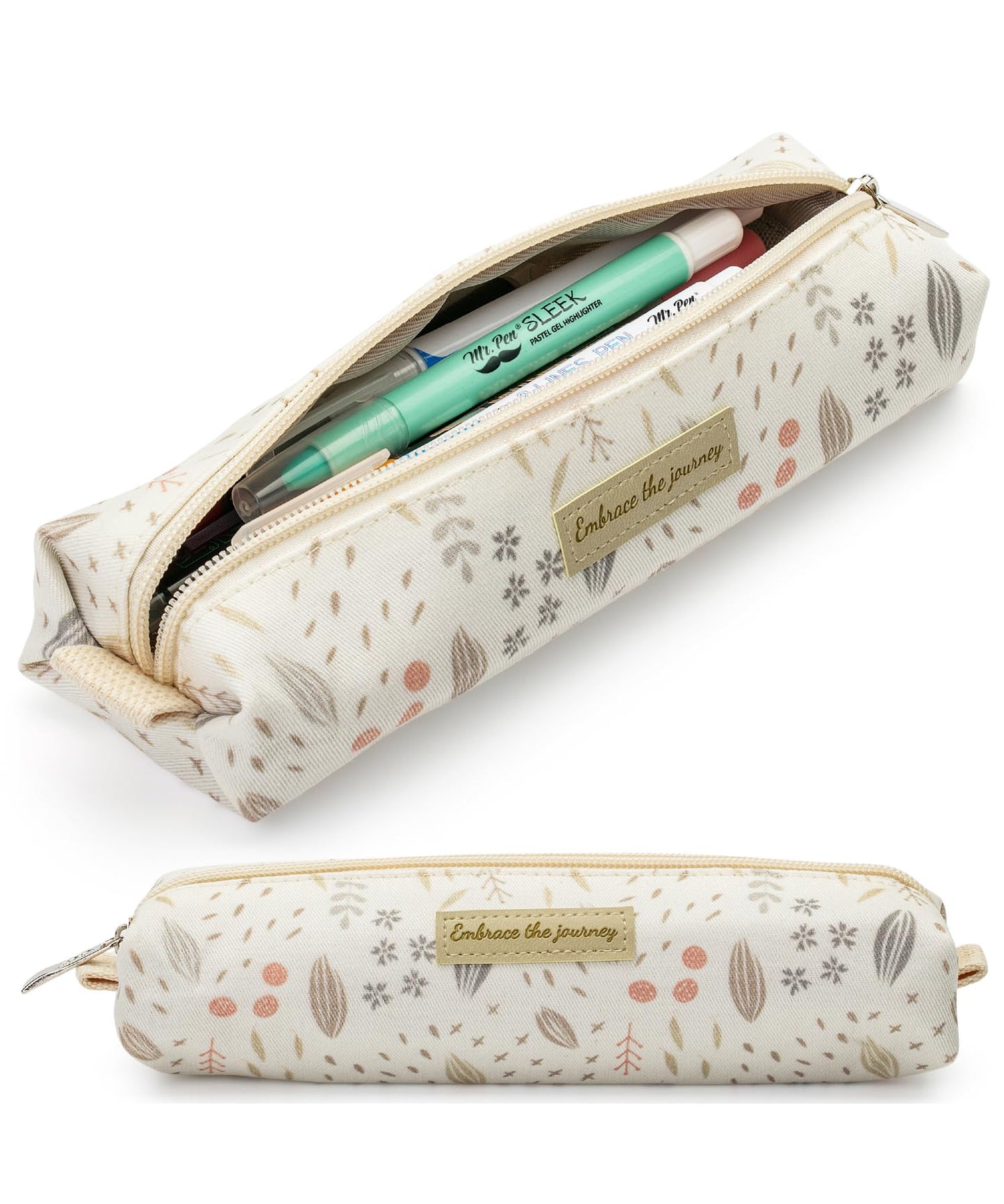 Mr. Pen- Cute Pencil Case Pouch, Multipurpose Canvas Bible Pencil Pouch, Smooth Zipper, Premium Material, Neat Stitches, Ideal for Stationery, Cosmetics, Electronics, School, Office, Travel