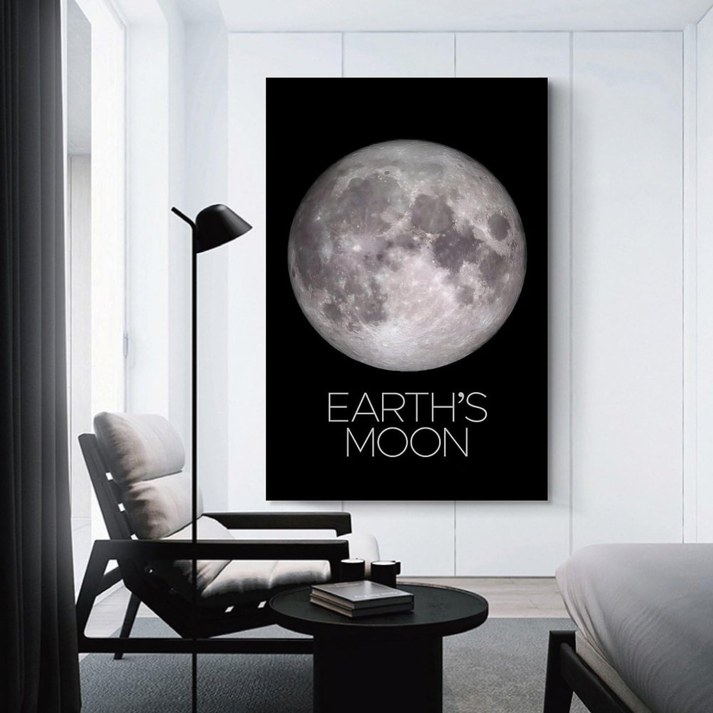 XIAOLOUTINYU Solar System Canvas Wall Art - Moon Planet Space Poster for Kids Room Bedroom Classroom, STEM Educational Astronomy Decor, Science Gift for Boys Girls Teens, 16x24 Inch Unframed