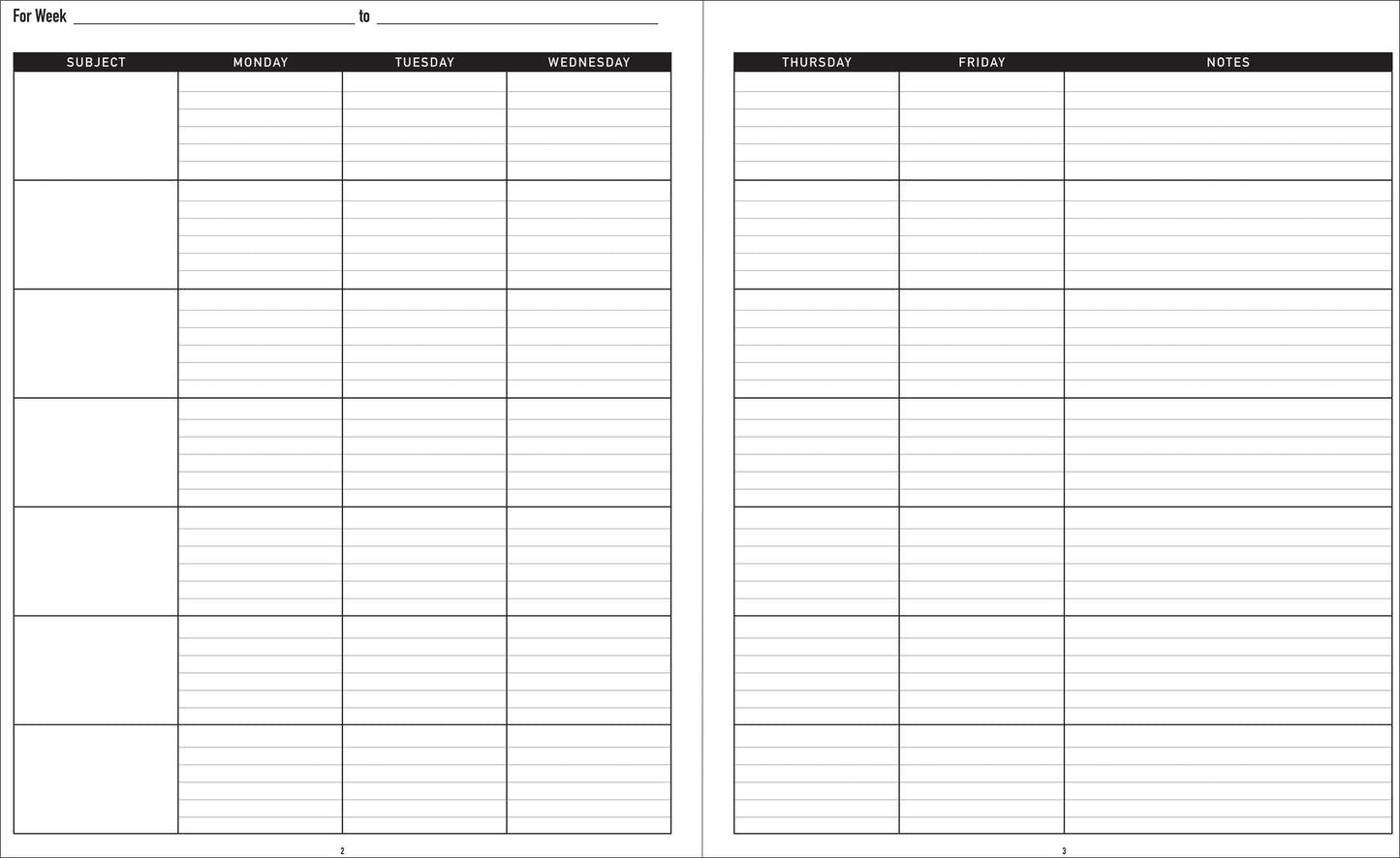 Floral Teacher's Lesson Planner