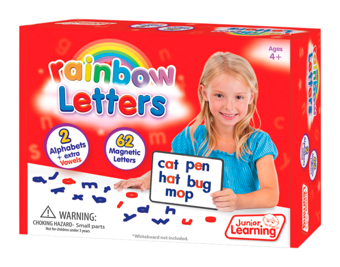 Junior Learning Rainbow Letters, Print, 62 Pieces (Pack of 2)