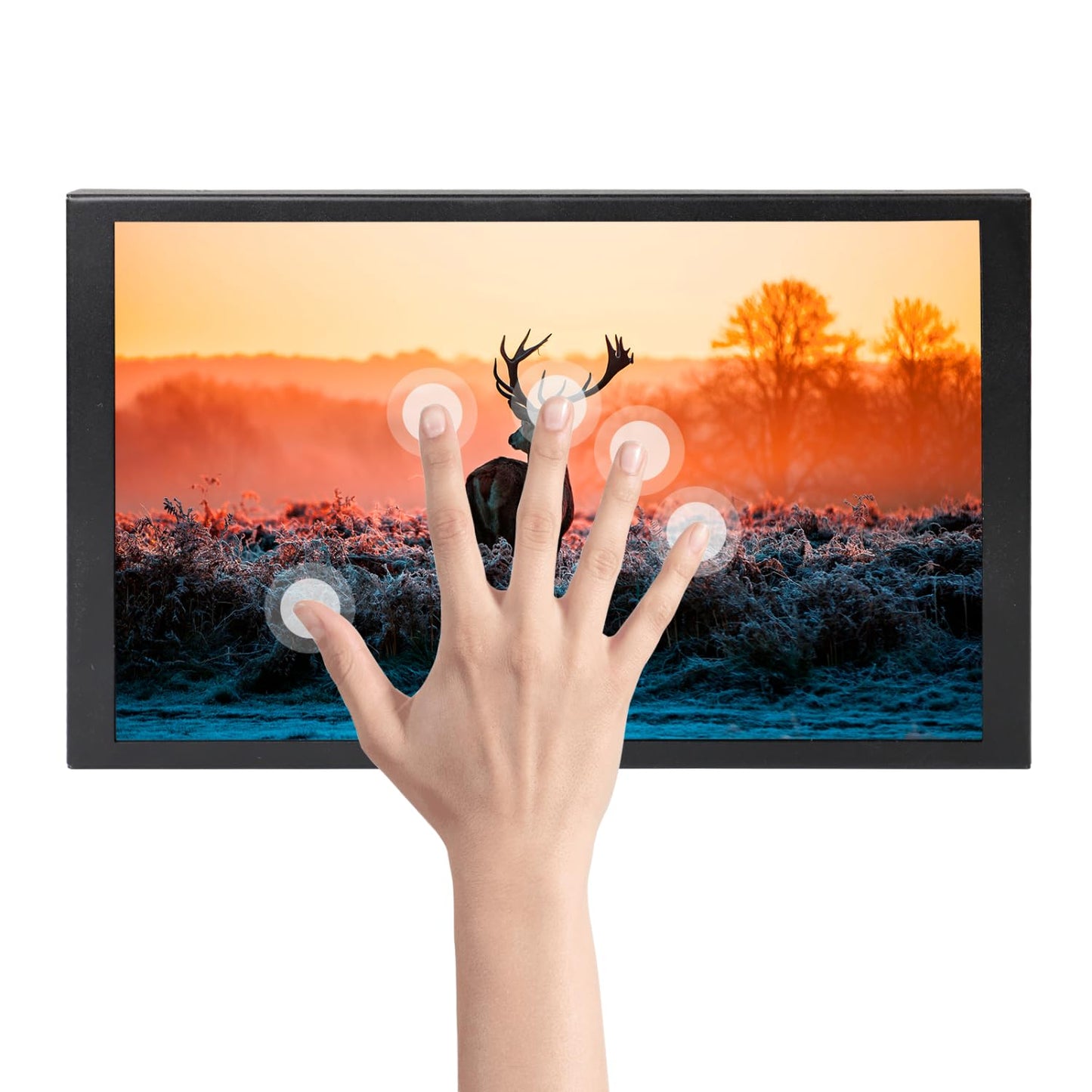 ELECROW 8 Inch Touchscreen Monitor, 1280x800 IPS LCD HD Display with Stand, Portable Capacitive Touch Screen Compatible for Raspberry Pi 3/4/5, Win 11/10/8/7, Jetson Nano, laptops, Game Consoles