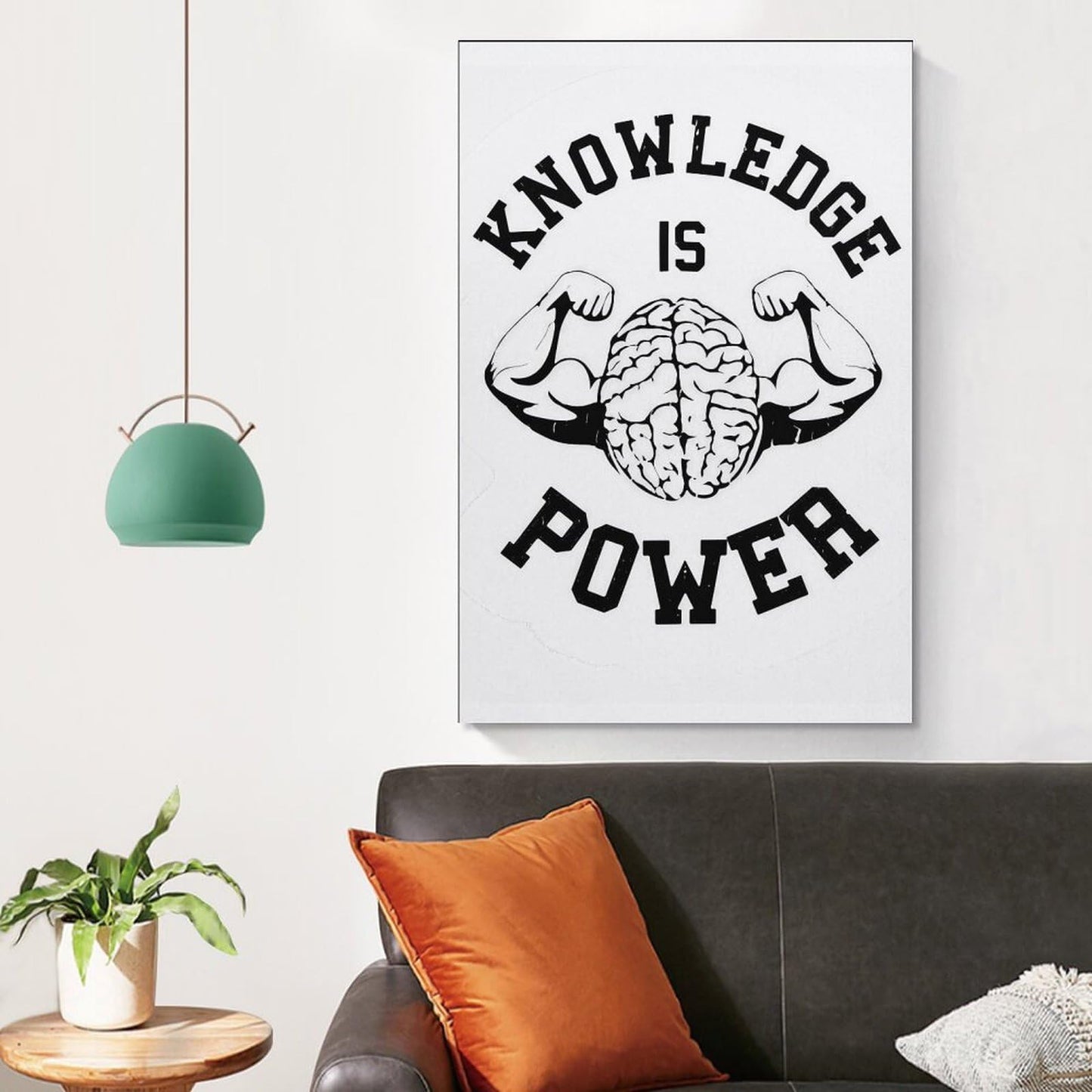 JHXNJDPOST Inspirational Poster Knowledge Is Power Educational Canvas Wall Art Aesthetic Decorative Painting Living Room Classroomstyle-11 12x18inch(30x45cm)