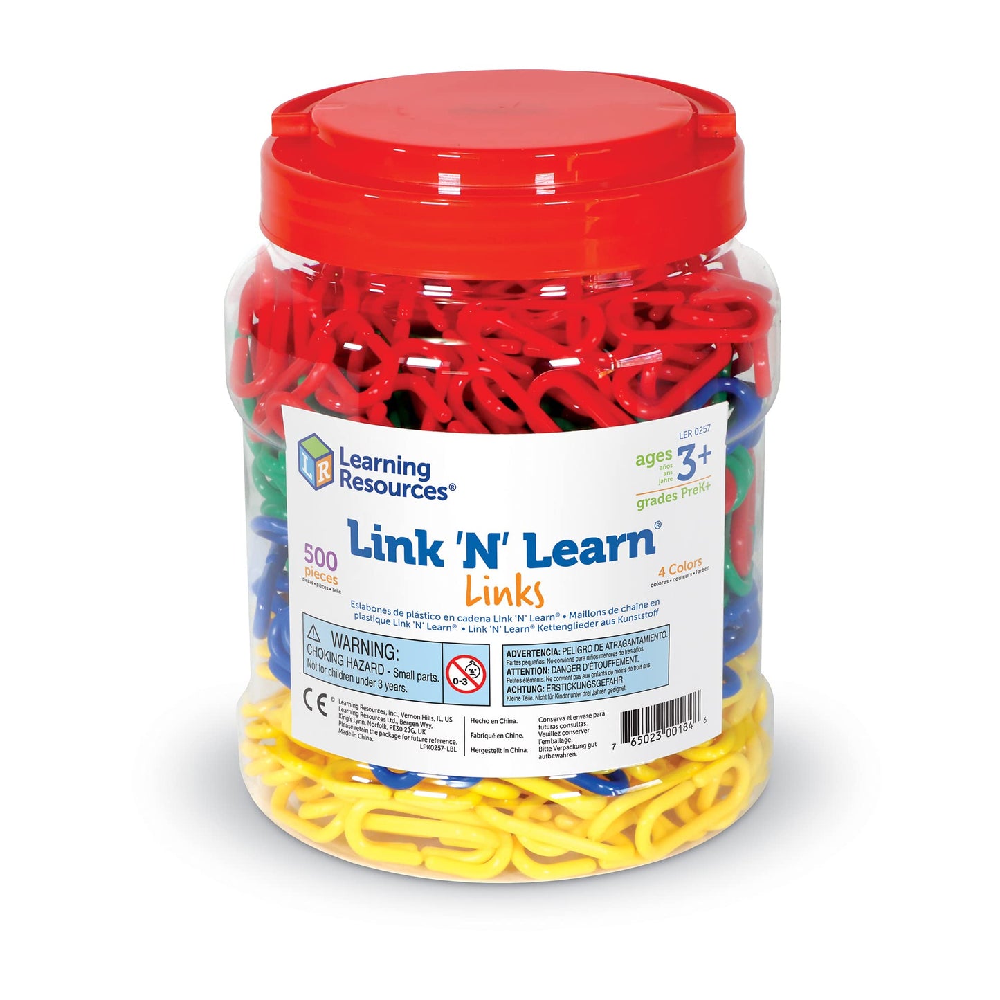 Learning Resources Baby Bear Counters (102 Pieces) and Link 'N' Learn Links (500 Pieces) - Early Math Learning Toys for Ages 3+
