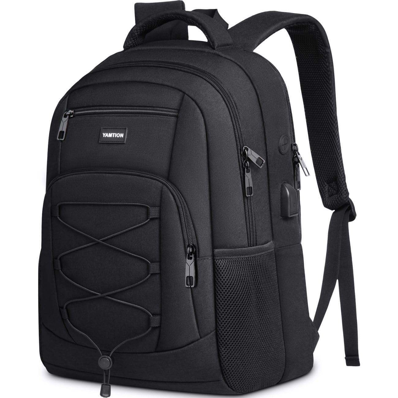 YAMTION School Backpack for Men and Women,College Bookbag Teens Laptop Backpack Schoolbag with USB Port for Students Work Business Office