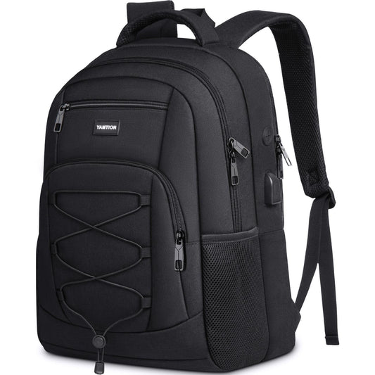 YAMTION School Backpack for Men and Women,College Bookbag Teens Laptop Backpack Schoolbag with USB Port for Students Work Business Office
