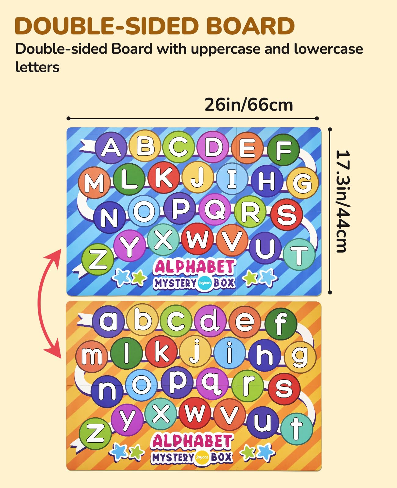 JoyCat Mystery Alphabet Box for Kids 52 PCS Letters Sorting Matching Game Activities Letter Sounds Fine Motor Learning Toys for Preschool Kindergarten Classroom - Easter Basket Stuffers Gifts for Kids