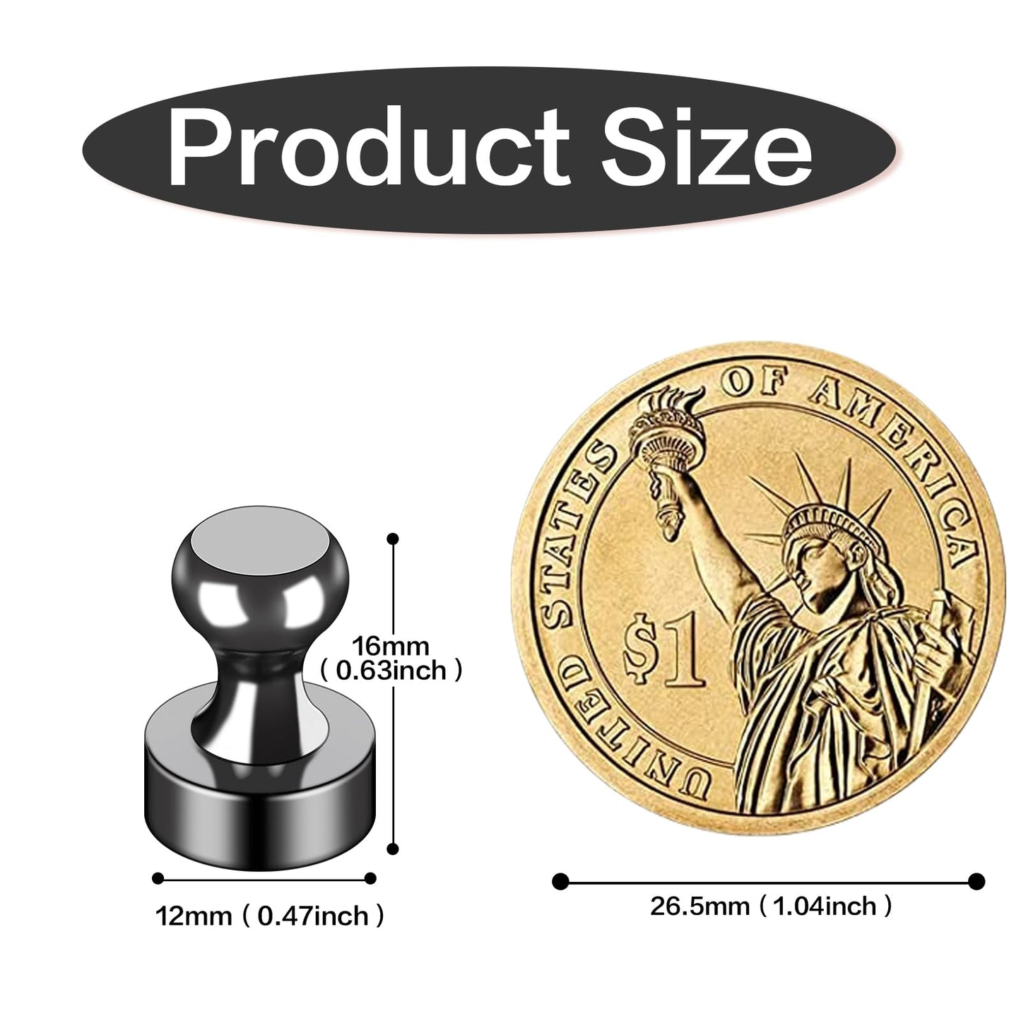 LOVIMAG Fridge Magnets 50Pcs Refrigerator Whiteboard Small Strong Magnet Classroom Kitchen Accessories Decorative Locker Set Decor Must Haves Office Calendar Refrigerador Magnetic Cute Crafts Black