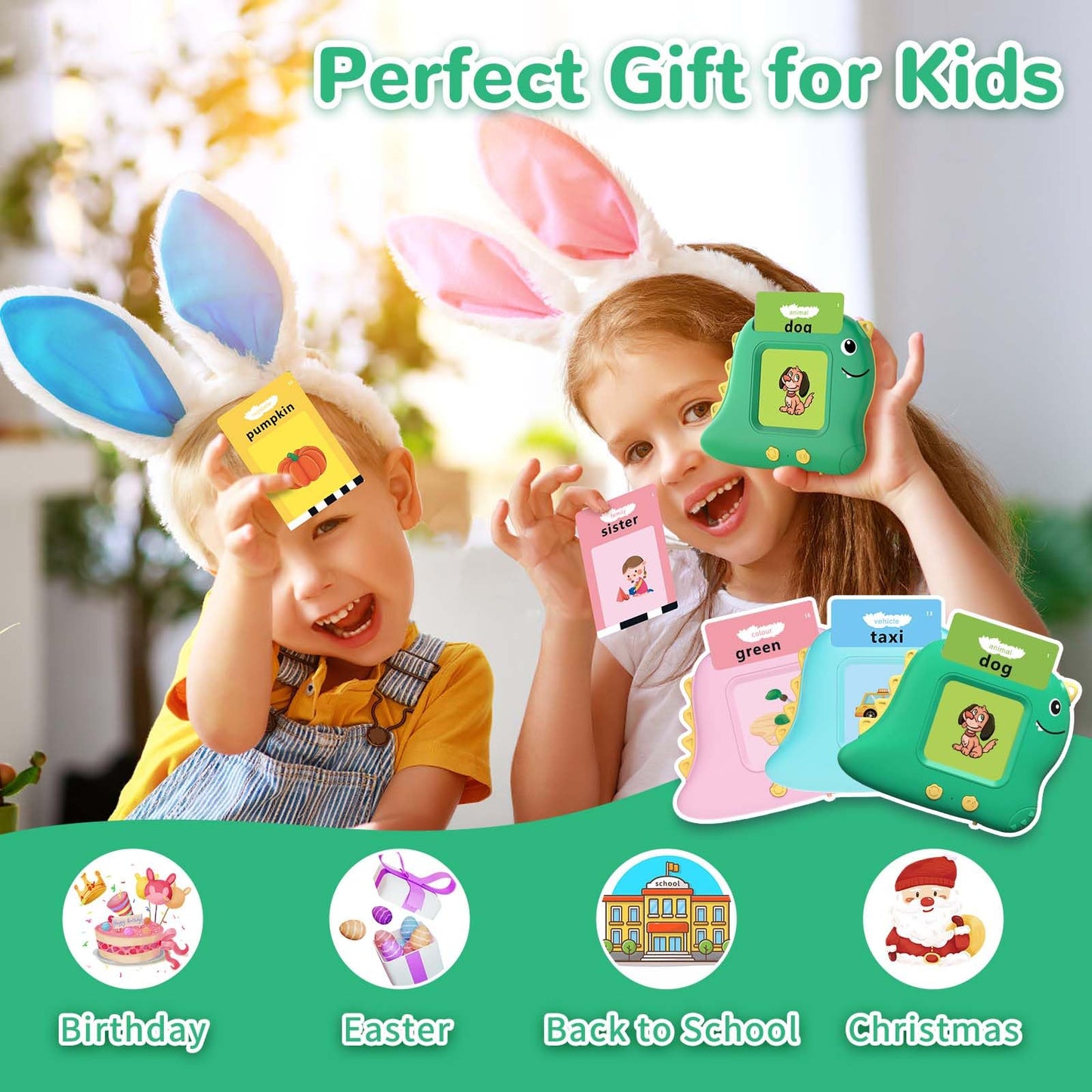 Alotwan Toddler Toys Talking Flash Cards with 510 Sight Words, Montessori Learning Toys for Toddler 1-3 2-4, Autism Sensory Speech Therapy for Boys Girls 2 3 4 5 6 Year Old Kids Gifts