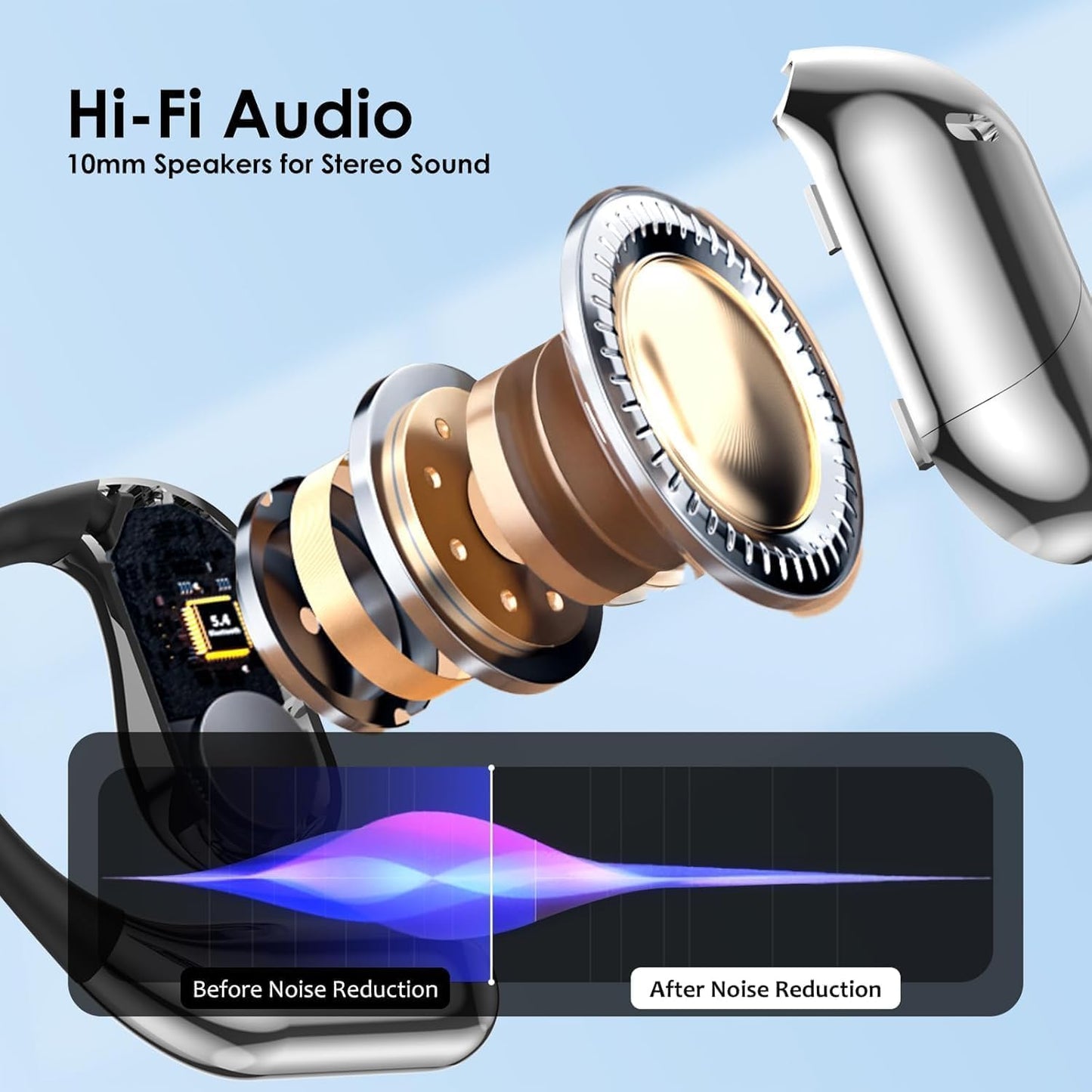 AI Language Translation Earbuds, OWS LCD Touchscreen Real-Time Translator for 144 Languages & Accents Includes Free Subscription Translation Device Earphones for Travel Business Learning, Black 7