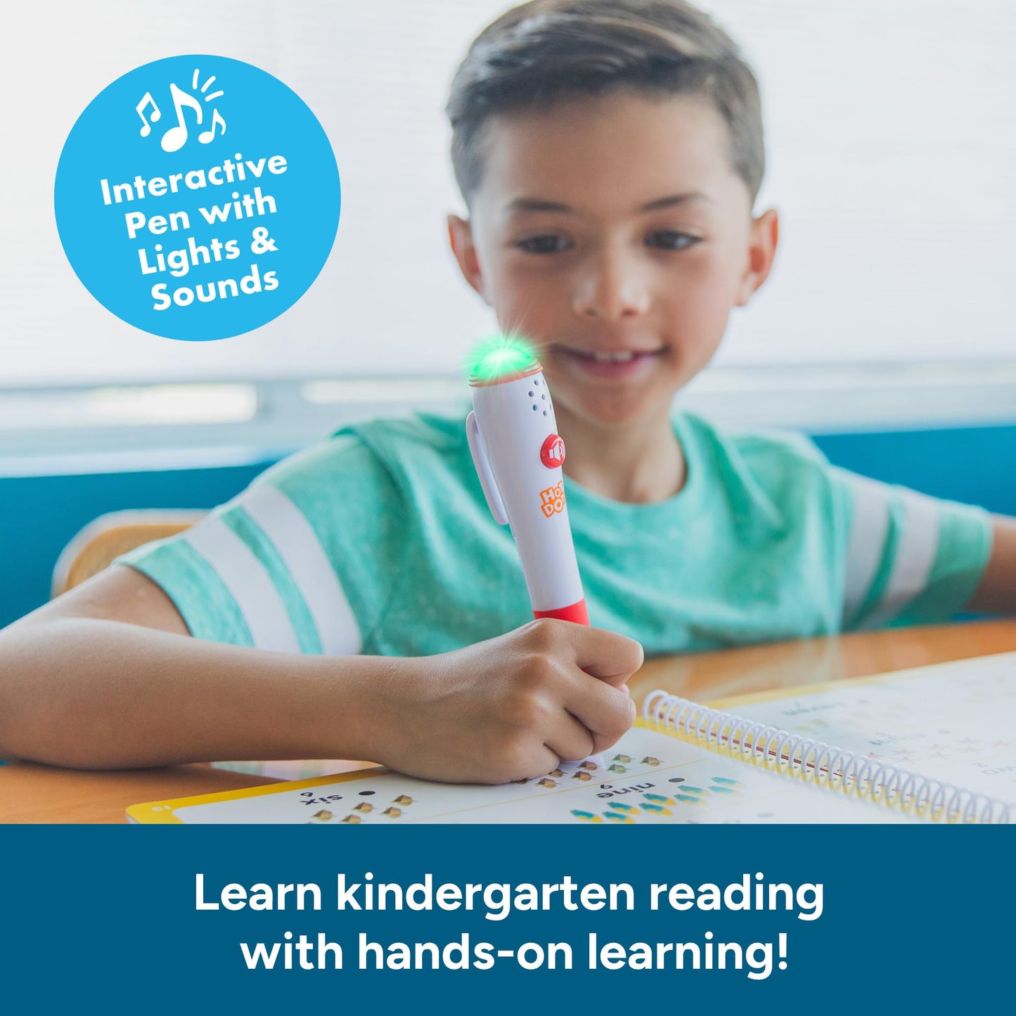 Educational Insights Hot Dots Kindergarten Reading Set - Kindergarten Workbooks with Interactive Pen, Homeschool Learning Activities, Learn to Read Activity Books for Kids Ages 5+