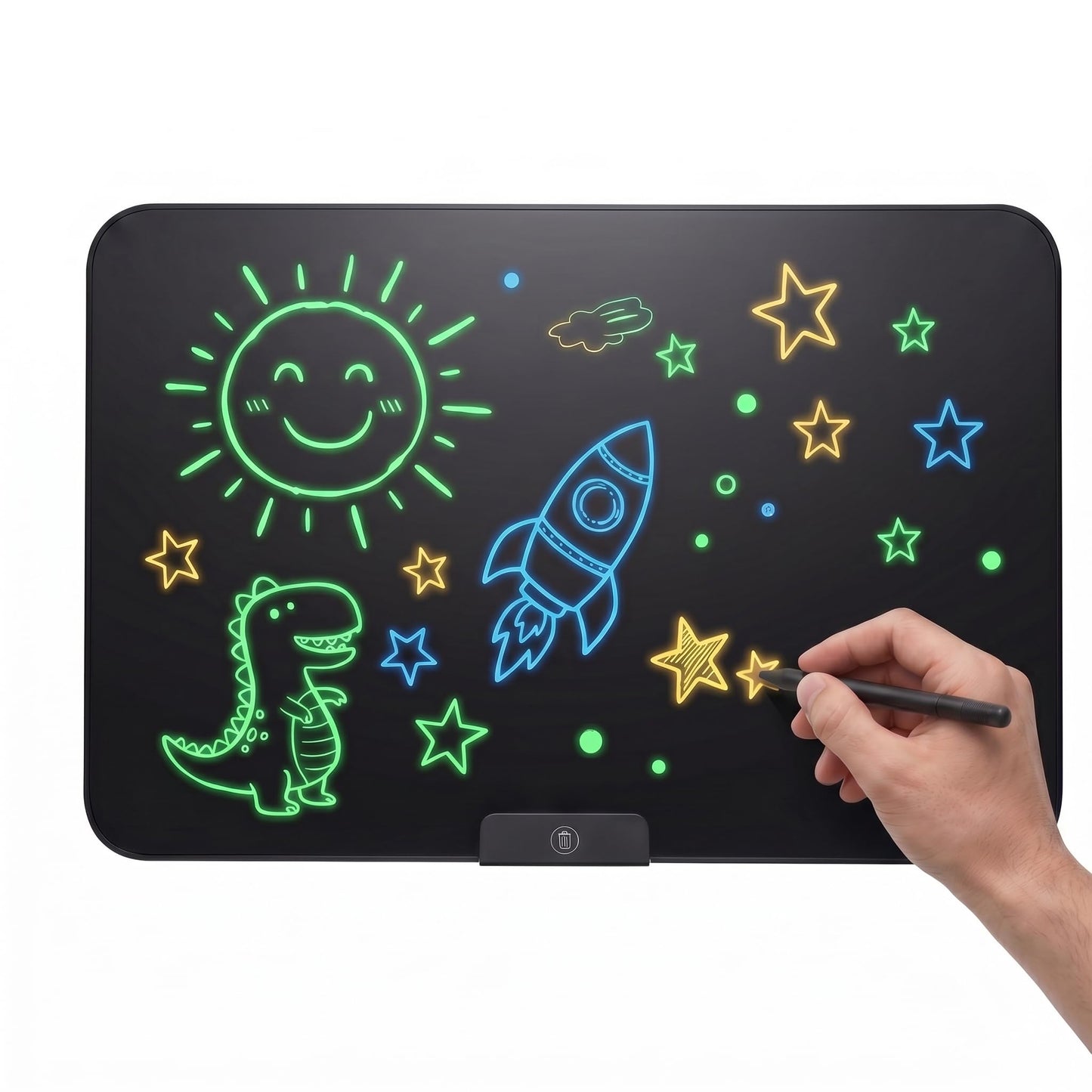 22 Inch Extra Large LCD Writing Tablet, Type-C Rechargeable Drawing Pad for Kids and Adults, Giant Electronic Doodle Board, Reusable Digital Whiteboard for Home Office & Gifts (Black)