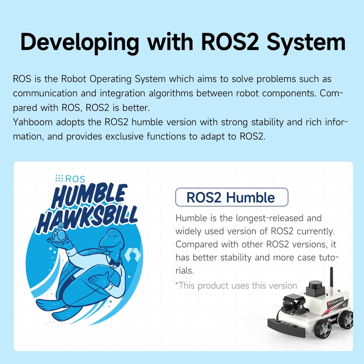Yahboom AI Visual ROS2 Smart Robot Car Kit for Raspberry Pi 5 2DOF Carmer Autonomous Driving Lidar Stem Education Project for Teen Engineers Students (Without Raspberry Pi5)