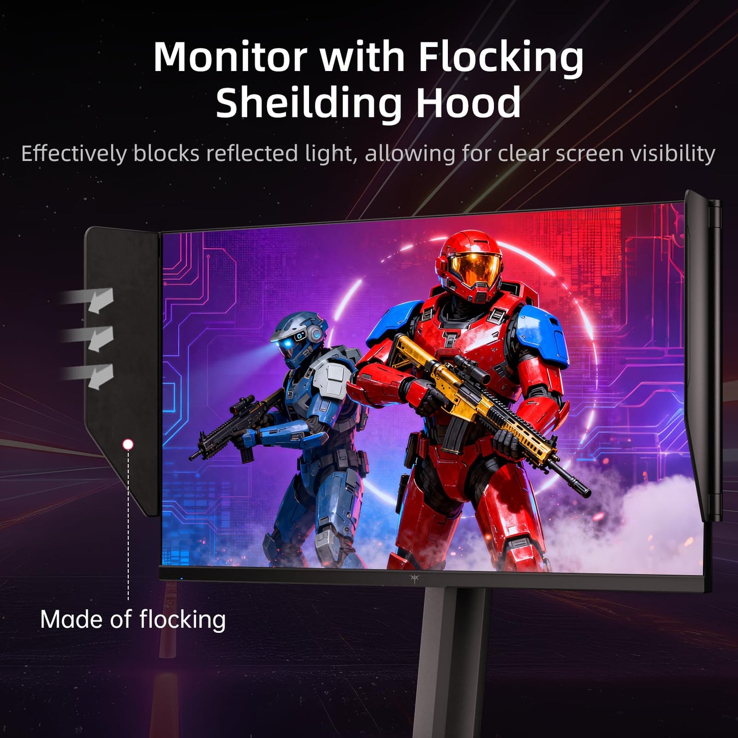 KTC 27 Inch Gaming Monitor 27M1, 1440p 200Hz Computer Monitor with Built-in Sperkers, Up to 210Hz, 2K QHD Fast IPS, Adaptive Sync, 130% sRGB, ΔE＜2, Height Adjustable Monitors with Shielding Hood