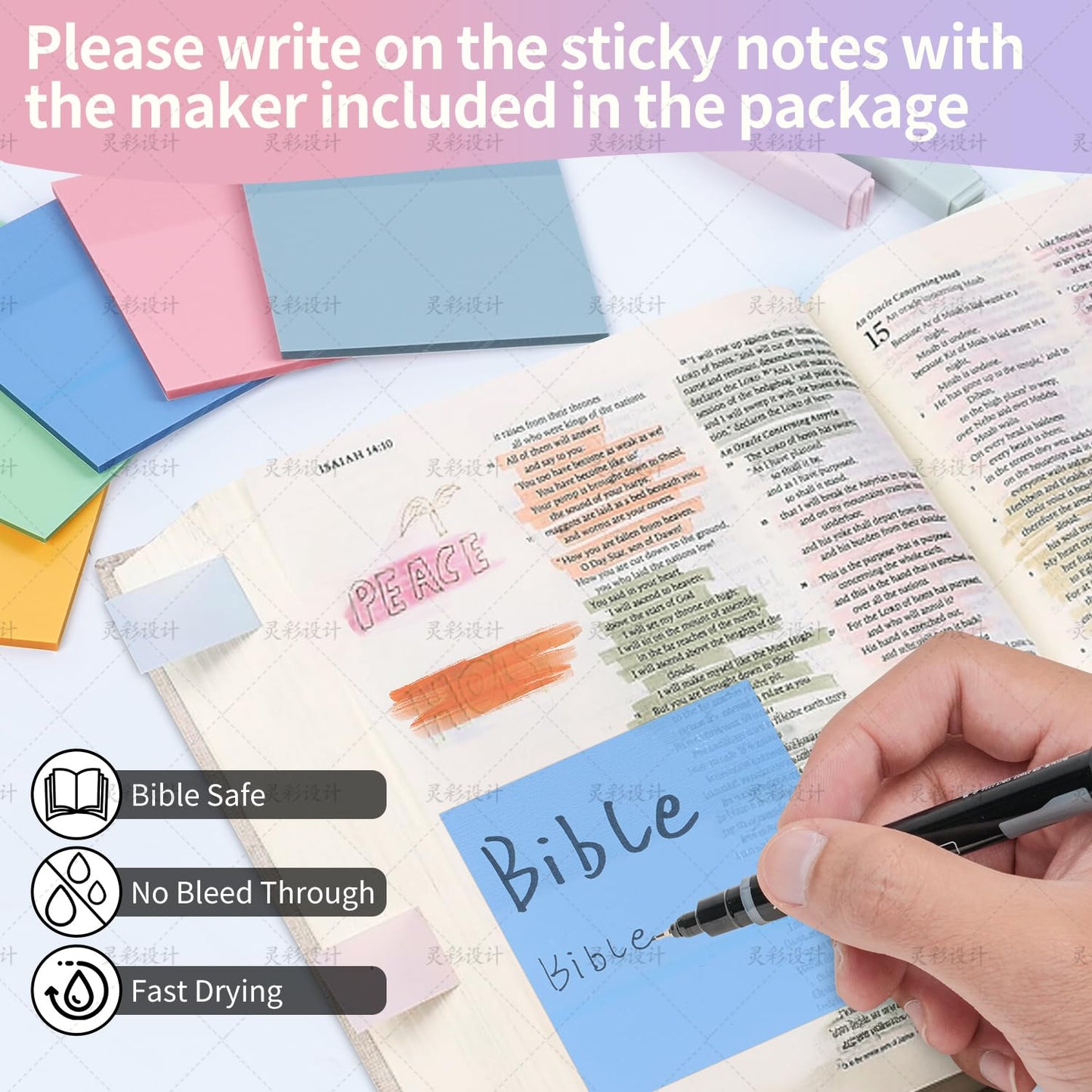 KOPKOFT Bible Study Supplies, Bible Journaling Kit for Women with Journal, Pen Case, Tabs, Highlighters and Pens, Bible Accessories Set for Women Students Beginner, Christian Gifts (Green)