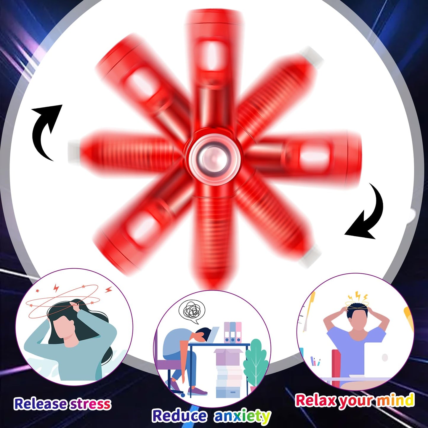 CZWZ 18Pcs Mini Spinner Pens Bulk, Ballpoint Pen for Birthdays and Children's Parties, Fun Gifts Pen