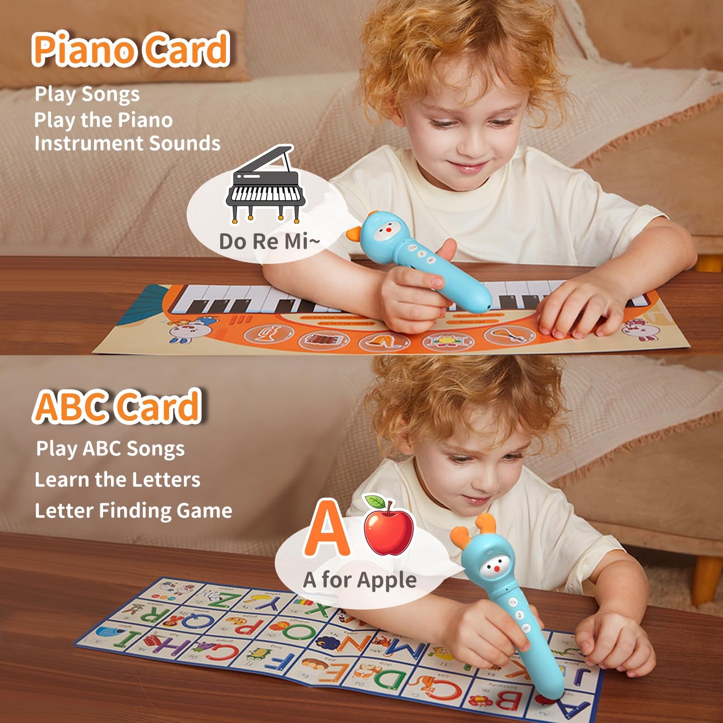 alilo Talking Pen Books Sets for Toddlers 3-6, Kids Learning Electronic Toys, with 3 Interactive Audio Sound Books, 100 Talking Flash Cards, Early Educational Gifts for Boys Girls (16GB Storage)