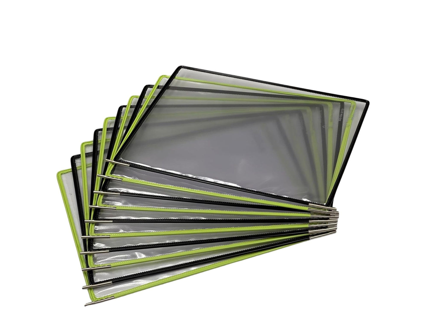 Tarifold Wall Mount Reference System with 10 Double-Sided Green & Black-Framed Display Pockets - 20 Sheet Capacity - Letter-Size (WBL291)
