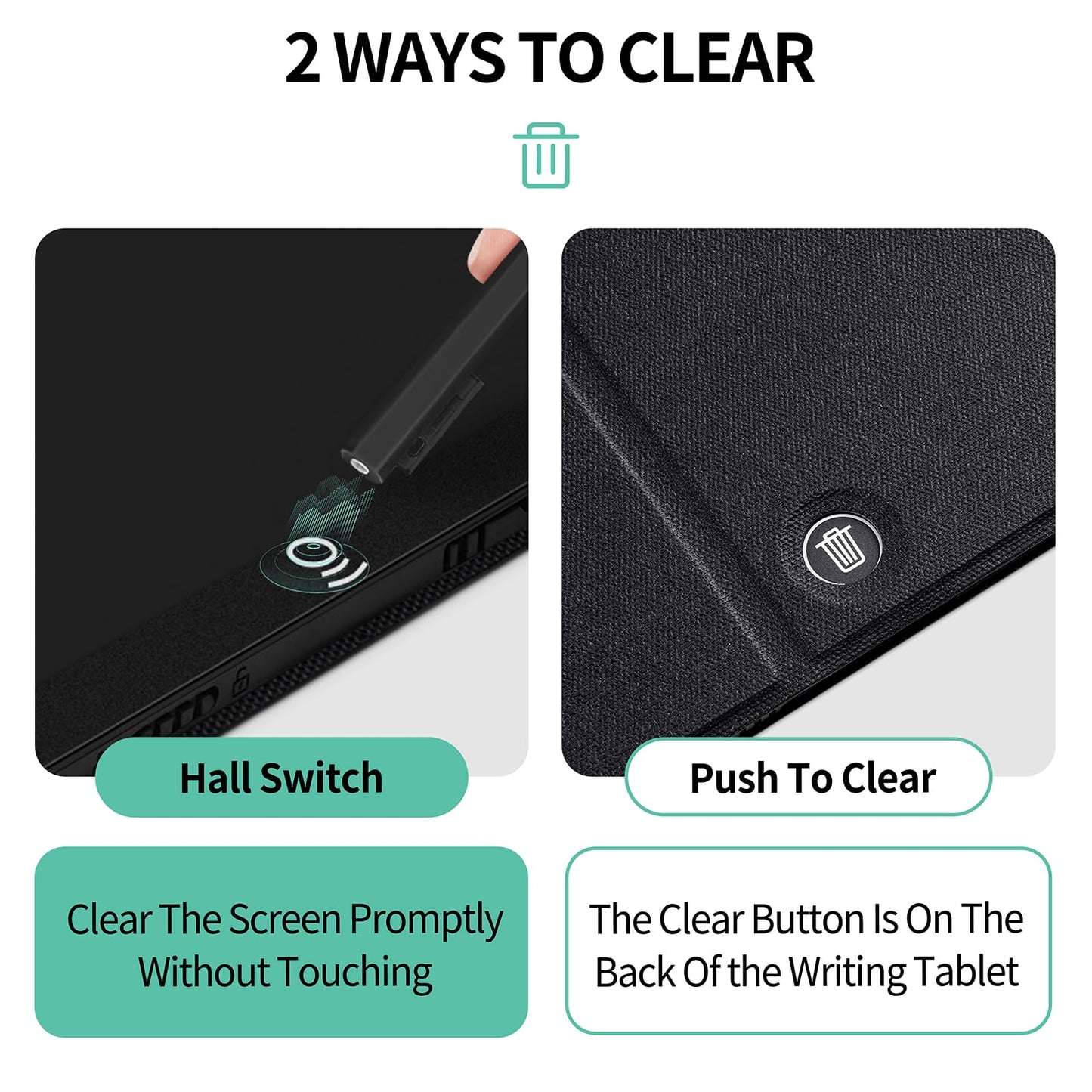 LCD Writing Tablet for Adults: 9.5 inch Full Screen Reusable Erasable with Leather Case