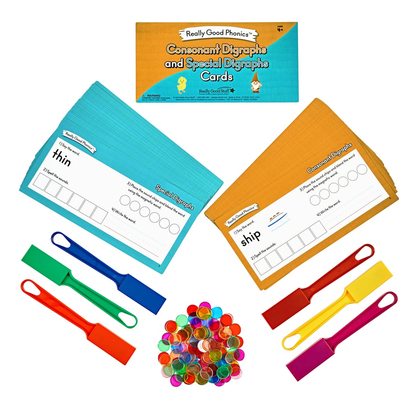 Really Good Phonics - Word Segmenting and Blending Kit - Consonant Digraphs and Special Digraphs - Educational Toys, Reading Games for Kids, Learning Activities, Homeschool & Classroom Must Haves