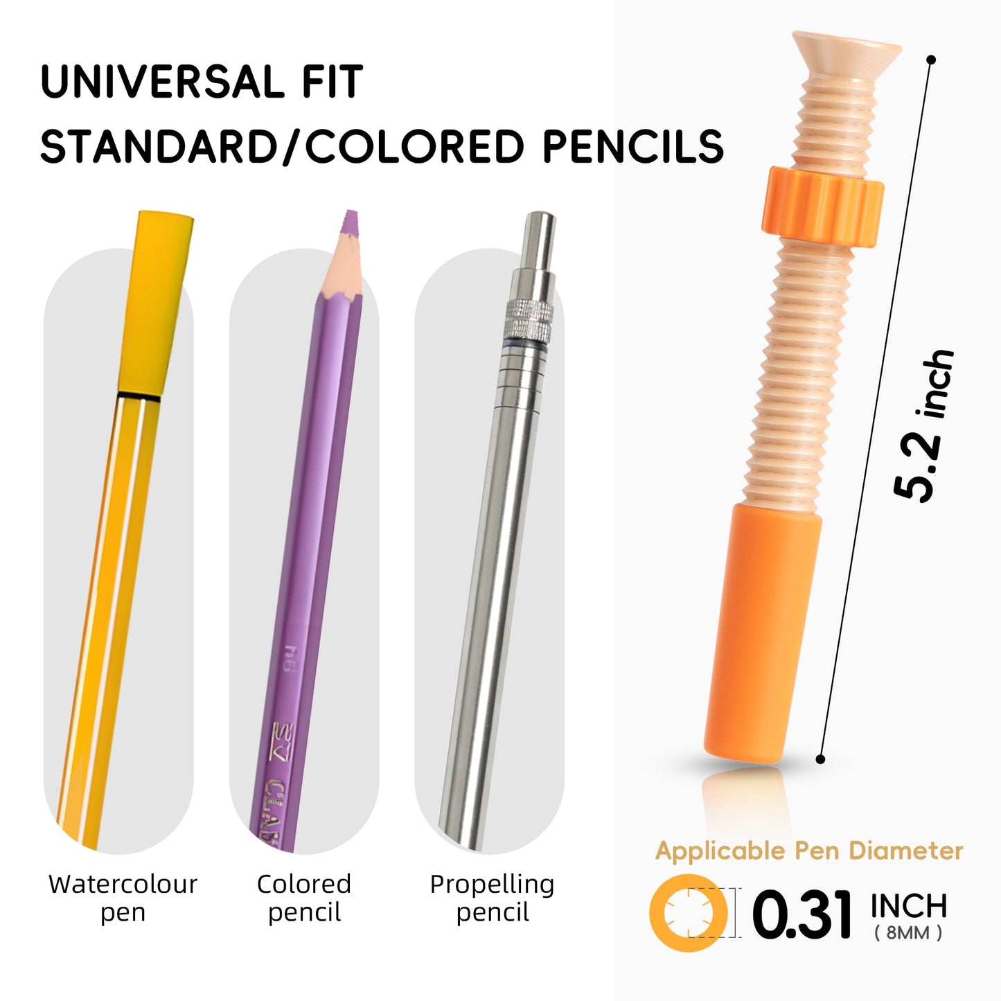 3 in 1 Pencil Fidgets for ADHD & Anxiety Relief,Fidget Pencil Topper with Spinner - Silent Sensory Stress Relief Tool for School,Office & Home,Assorted Fidget Pen Flipper Set, Classroom Essential