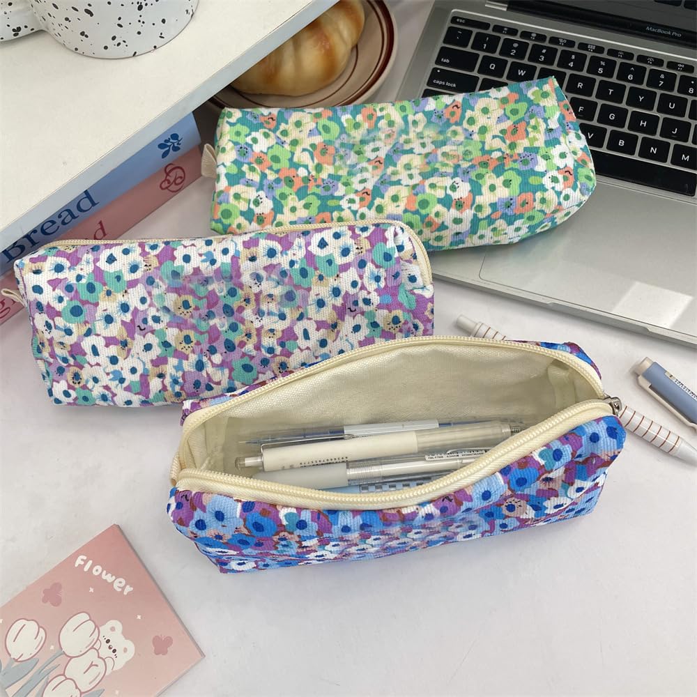 OZAOZ Cute Pencil Case Aesthetic Student Pencil Pouch Coin Pen Pouch Cosmetic Bag Office Stationery Organizer For Kids Teen School (S)