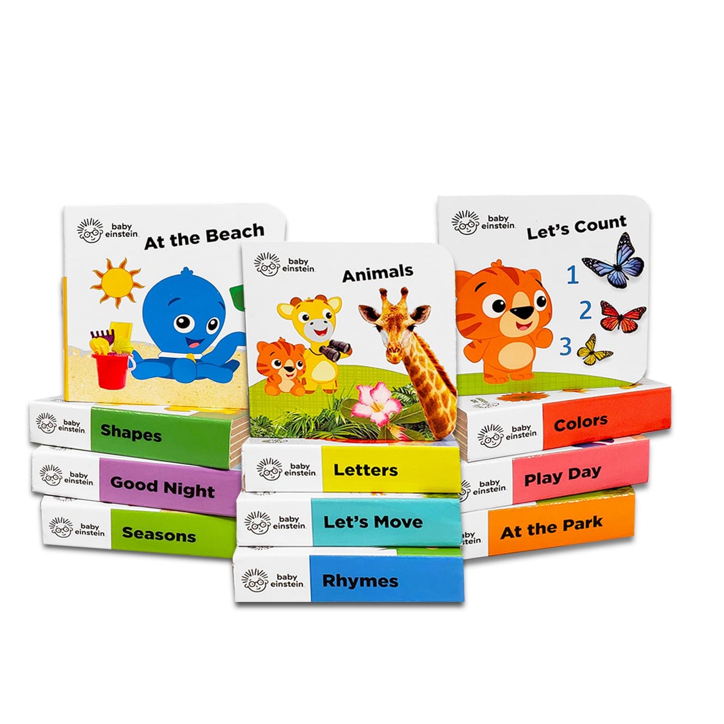 Disney Baby Einstein Board Books Set - Bundle with 12 Baby Einstein Board Books for Toddlers, Kids Plus More | Educational Toys for Young Kids
