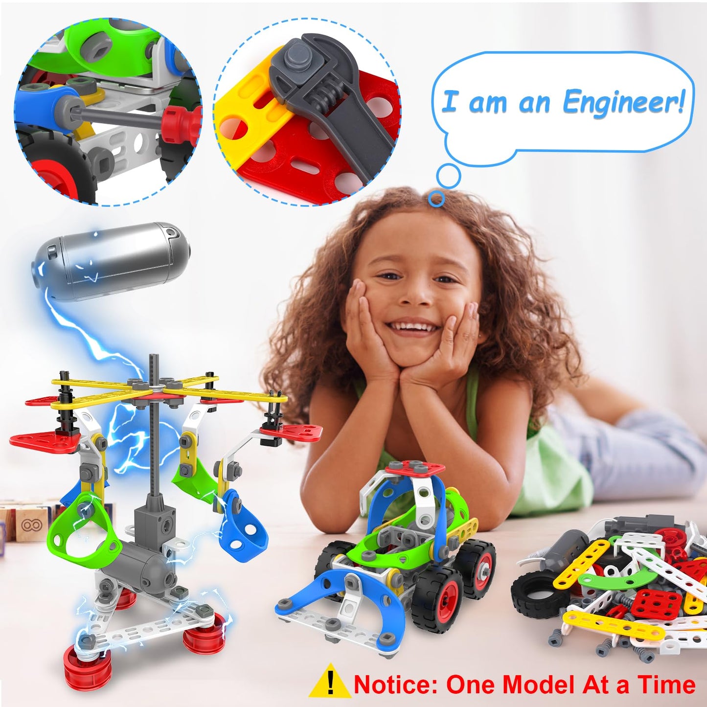 10 in 1 Electric STEM Toys for 5 6 7 8 9+ Year Old Boy Girl Birthday Gifts Educational Building Toys for Kids Ages 4-8 5-7 8-12 Stem Activities Construction Toy for Boys 6-8 8-10 Holiday Idea Gift
