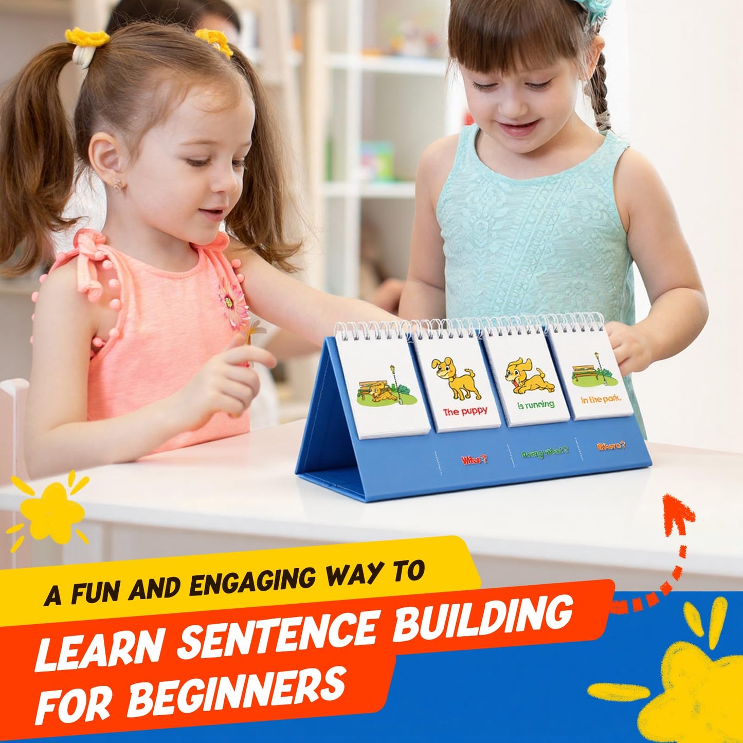 Aizweb Sentence Building for Kids,Speech Therapy Learn to Read for Preschool Kindergarten 1st 2nd Grade Classroom Must Haves,Phonics Reading Learning Games,Special Education for Homeschool Supplies