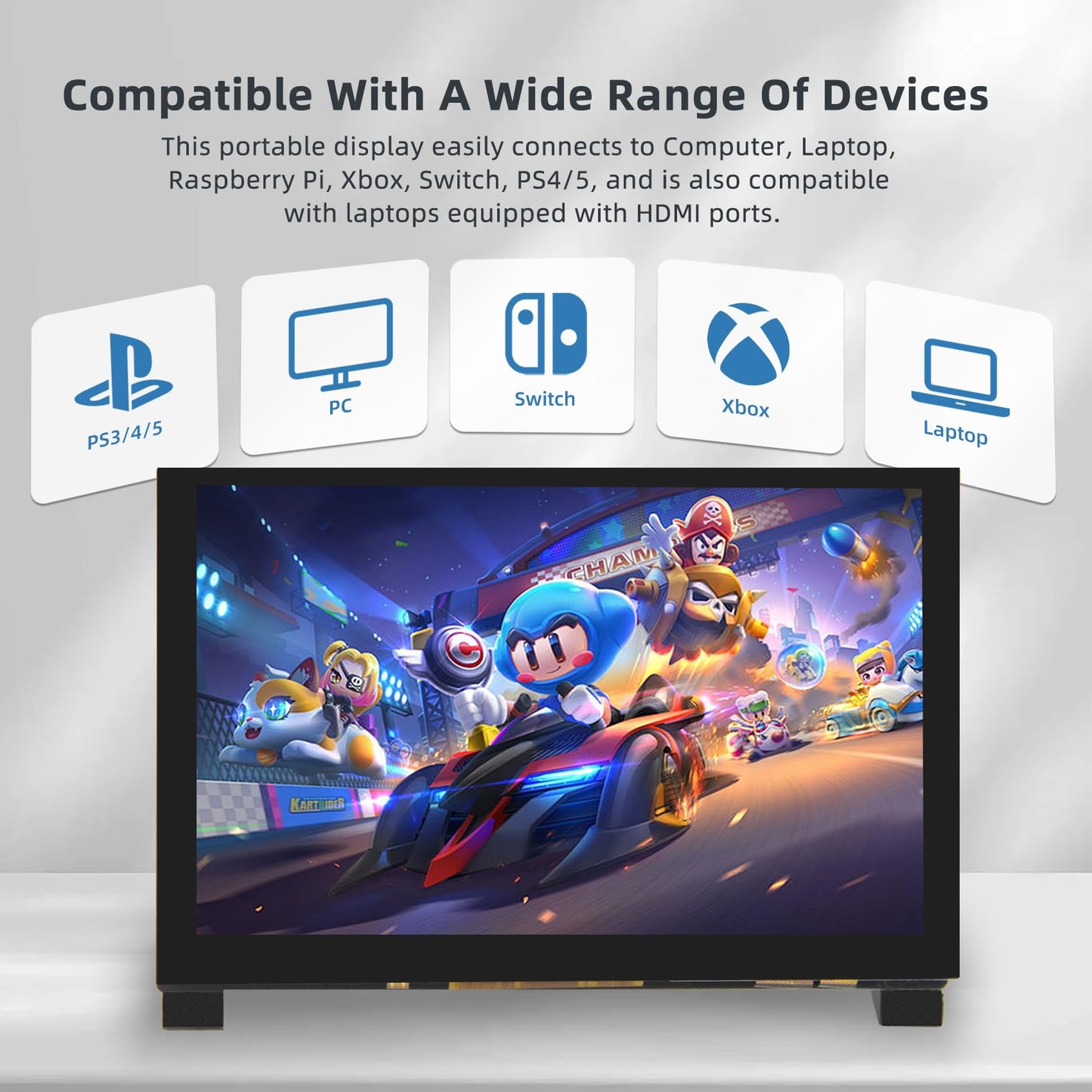 iPistBit 5 Inch HDMI Monitor 1024x600 LCD Touch Screen Display Mini Small Monitor for Raspberry Pi 5/4/3/2/B/B+, BB Black, Win 11/10/8/7