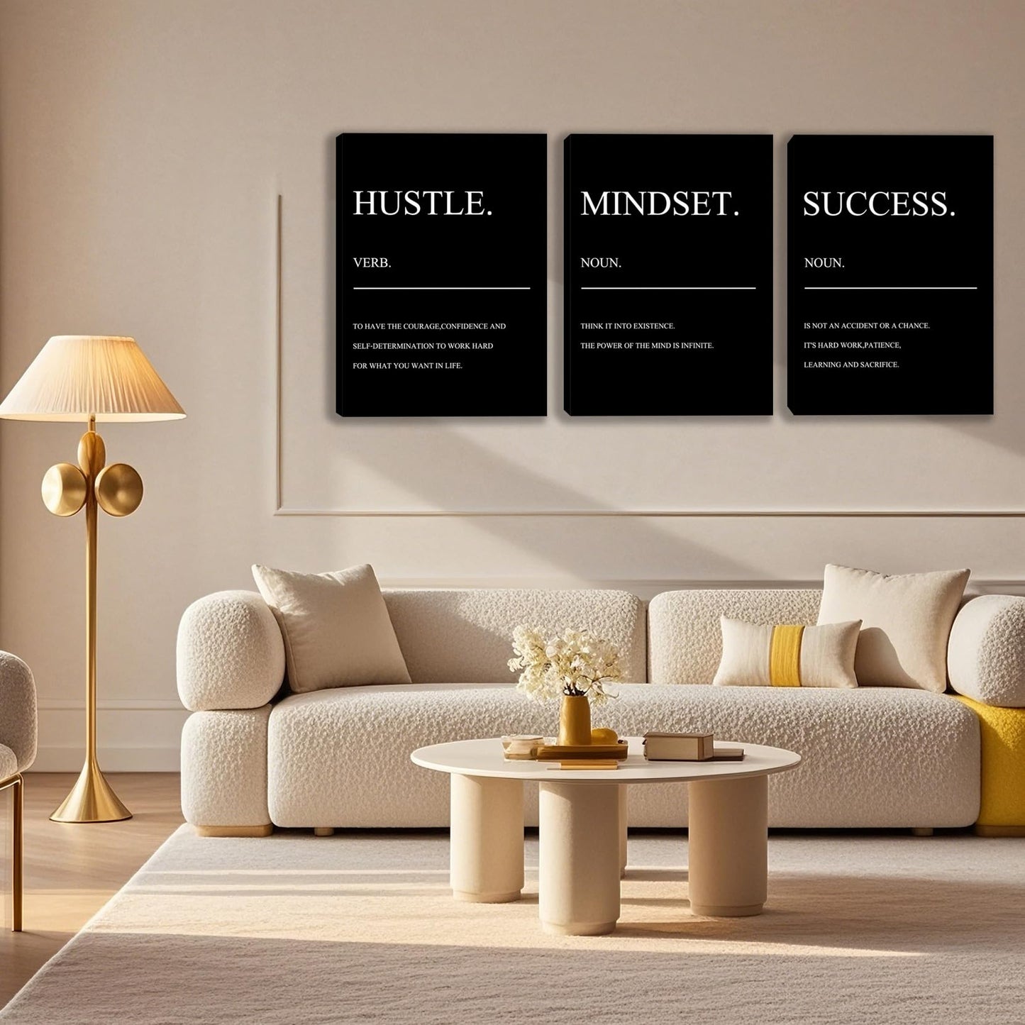 3 Panel Print Canvas Wall Art Motivational Office Wall Decor Painting Inspirational Posters Modern Inspiring Artwork for Home Living Room Bedroom Wall Decor Office Wall Art Ready to Hang - 36"Wx 16"H