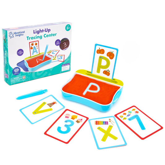 Educational Insights Light-Up Tracing Center - Letter Tracing for Kids Ages 3-5, Preschool Learning Activities, Handwriting Practice for Kids, Trace Letters and Numbers, Toddler Writing Tools