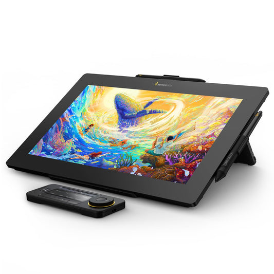 Xencelabs Pen Display 16 Bundle with Quick Keys, 16" 4K OLED Portable Drawing Tablet with Screen Graphic Design Display with 2 Battery-Free Pens for Win/Win-ARM/macOS/Linux, Black