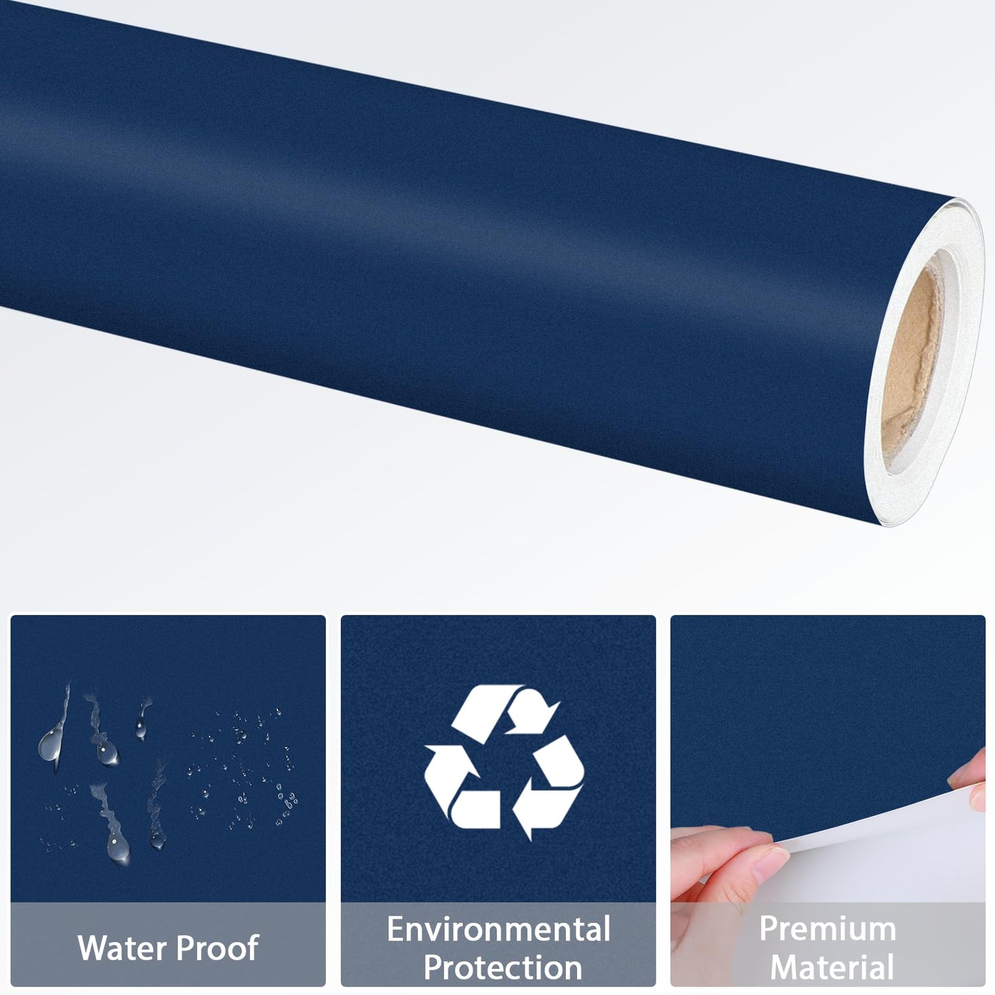 Navy Blue Bulletin Board Paper Roll Navy Blue Bulletin Board Background Paper Back to School Classroom Decoration Poster for Art Craft DIY Projects Home Office Classroom Party Supplies 17.7in x 20ft