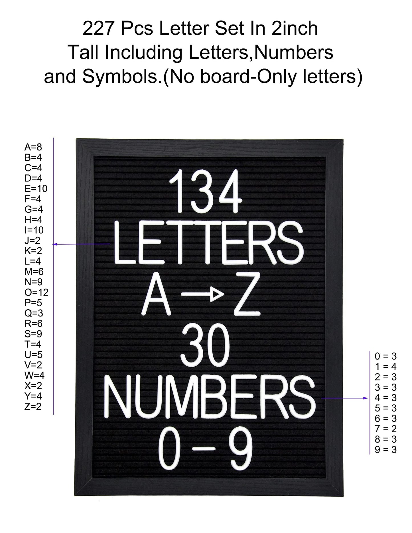 G GAMIT Felt Letter Board Letters Set - 227pcs 2 inch Tall Letters