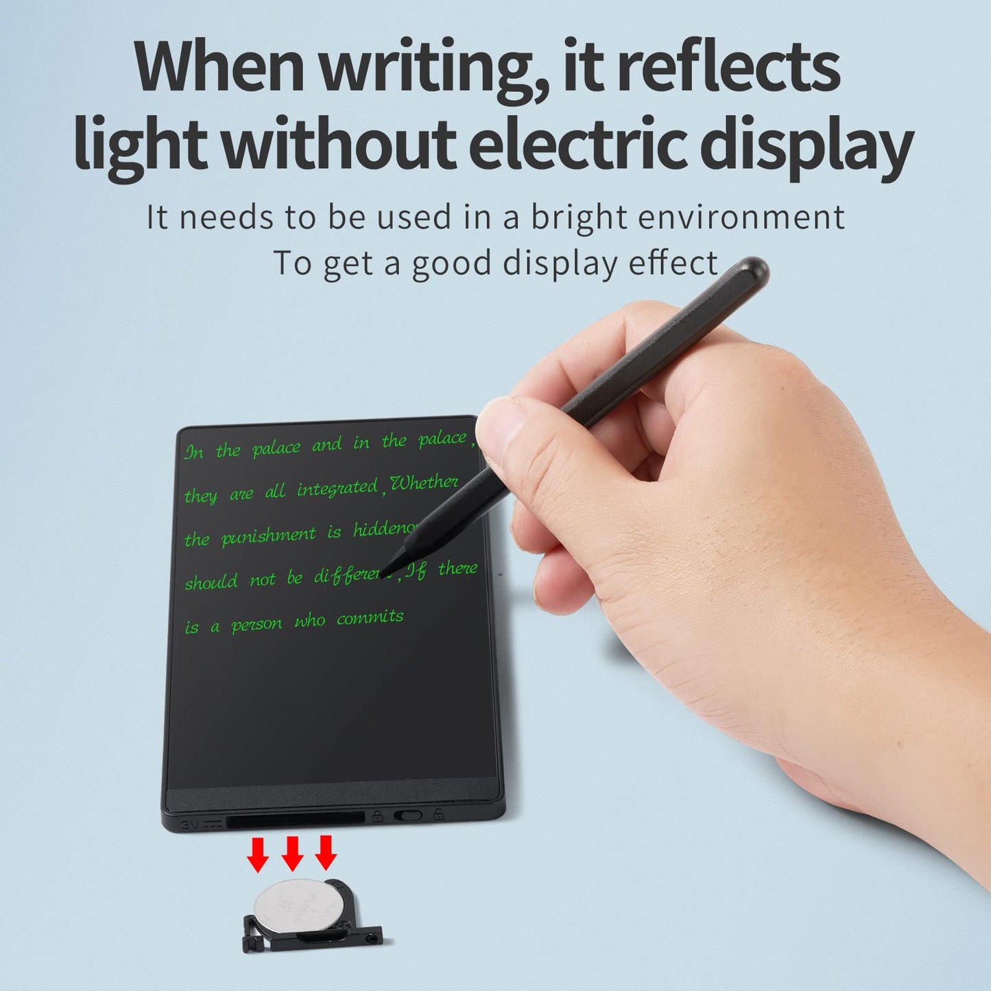Amoretti Sonnet Mini LCD Writing Tablet, 6.5in Erasable Reusable Electronic Drawing Pads, Electronic scratchpad for Kids and Adults. Black.