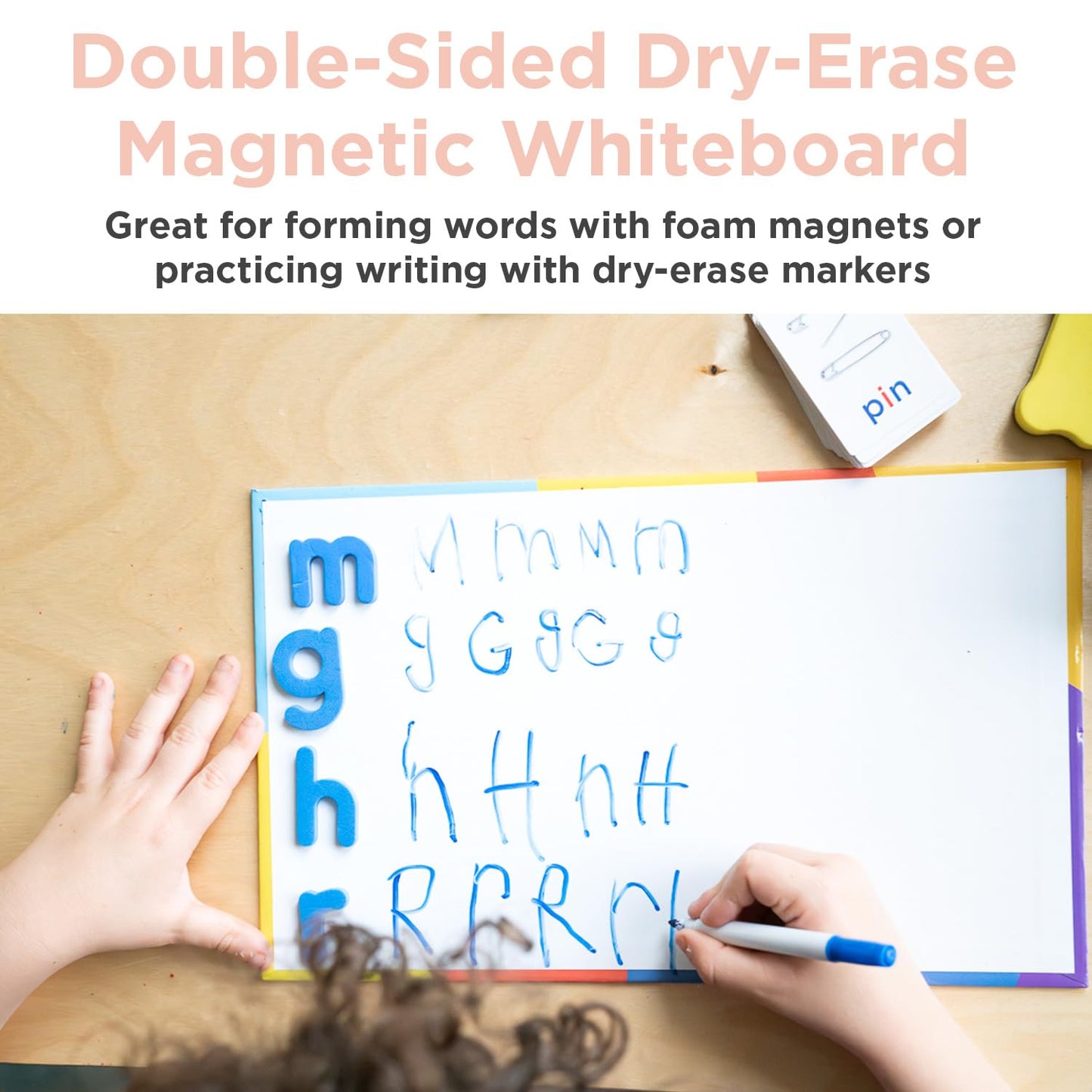 Magnetic Foam Letters for Kids - Classroom Alphabet Letters Kit 284 Pcs with CVC Cards - Classic ABC Board Magnets