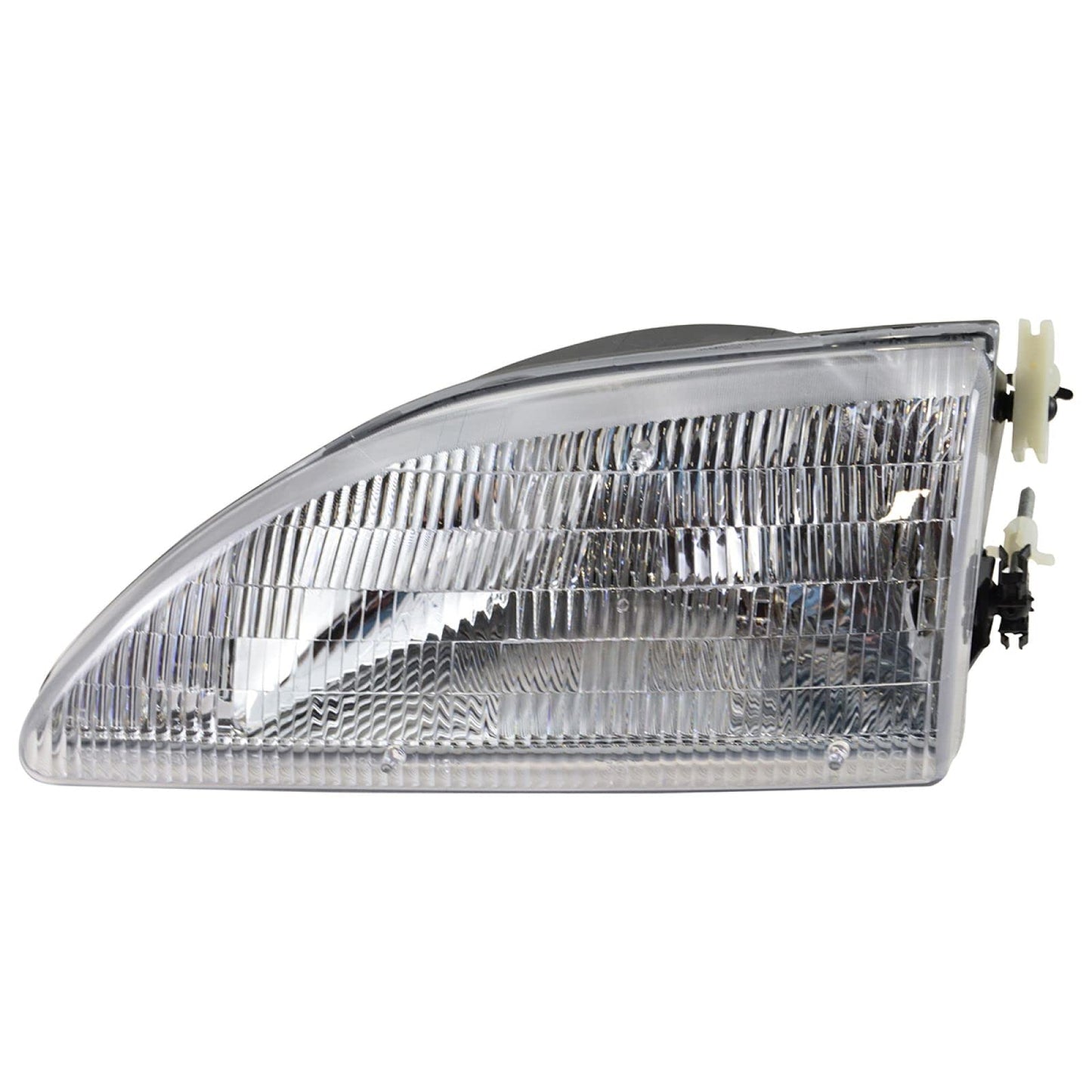 TRQ Headlight Assembly Set for 1994-1998 Ford Mustang, Driver & Passenger Side, Model LKA55910, Yellow
