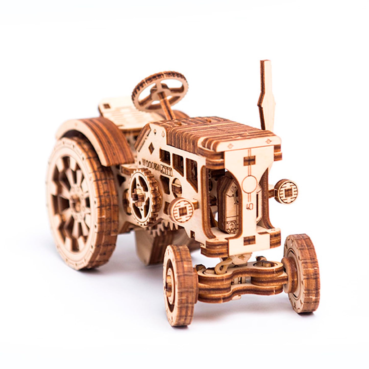 WOODEN.CITY Tractor 3D Puzzles for Adults – Mechanical Farm Tractor Model for Adults & Teens, 148-Piece DIY Kit with Moving Wheels, Made in EU