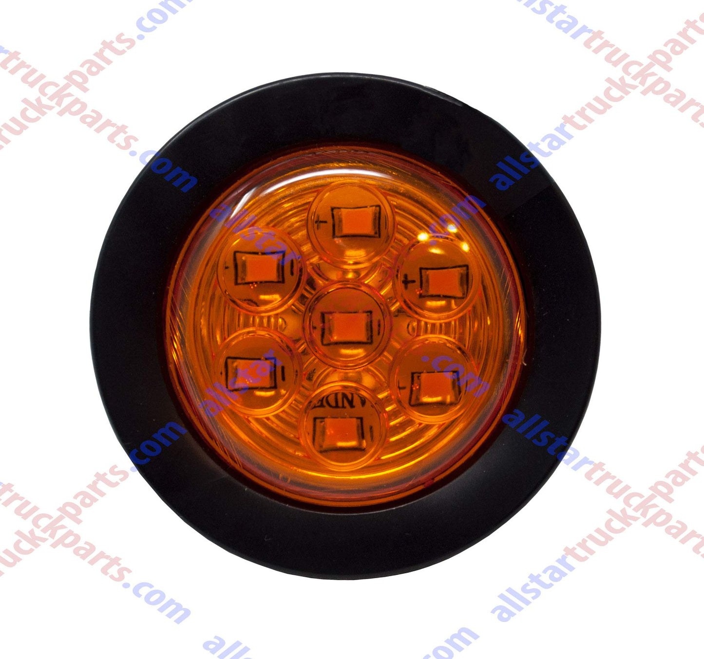 All Star Truck Parts 4pc LED Clearance Marker Lights 2in Amber Waterproof IP67 Model ASTP2056A4