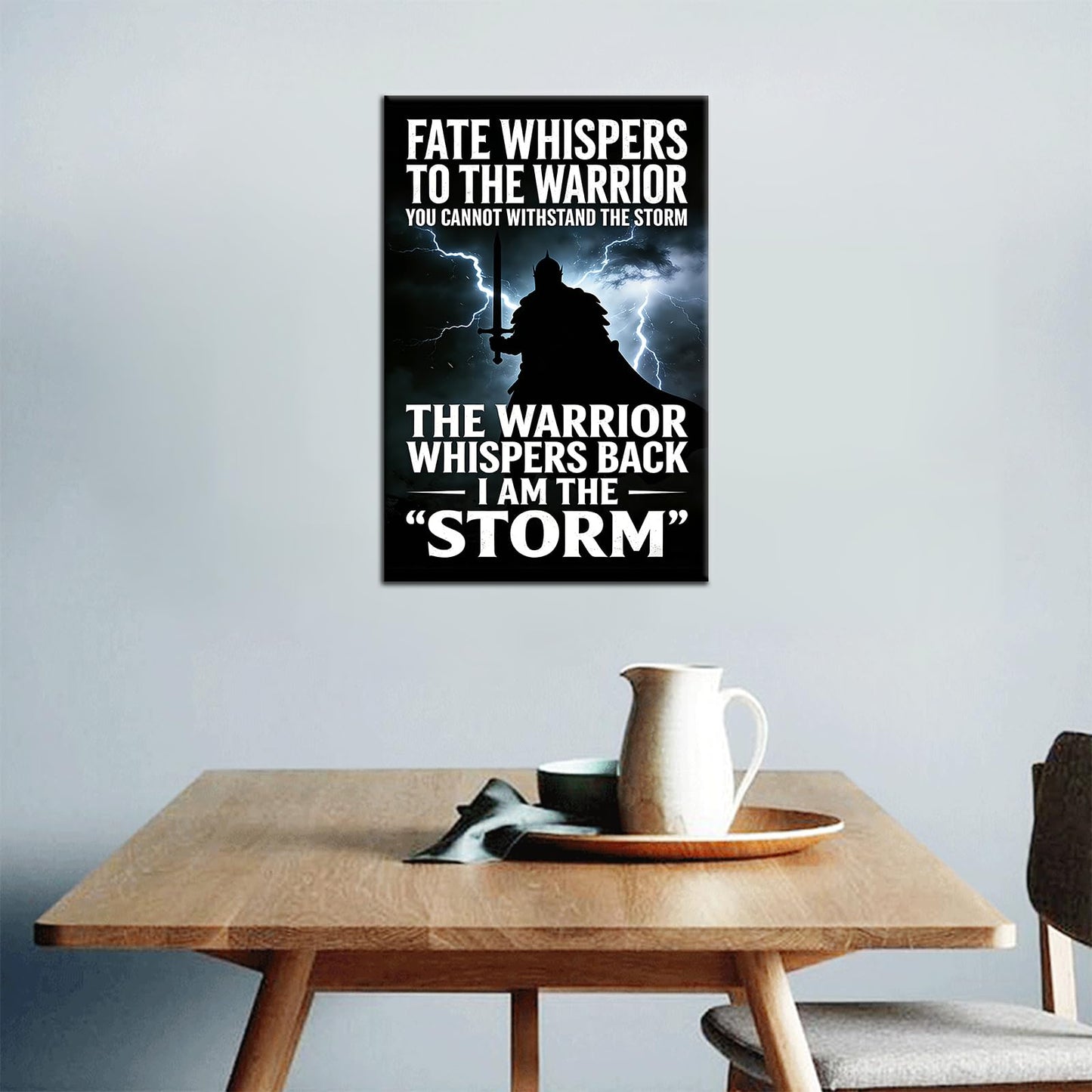 Motivational Wall Art Conquer Challenge Quote Small Framed Canvas Print 18x12 Inch Inspirational Posters for Office Cubicle Decor Positive Mindset Artwork for Student Dorm Room