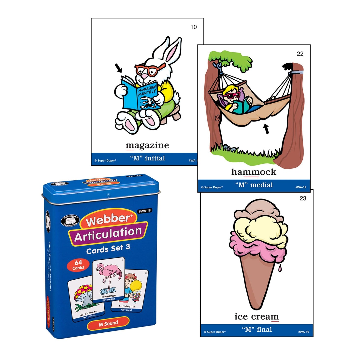 Super Duper Publications | Set of 7 Webber® Articulation Card Decks with Animal Artic Pairs (Bundle Set 3) | Educational Learning Resource for Children