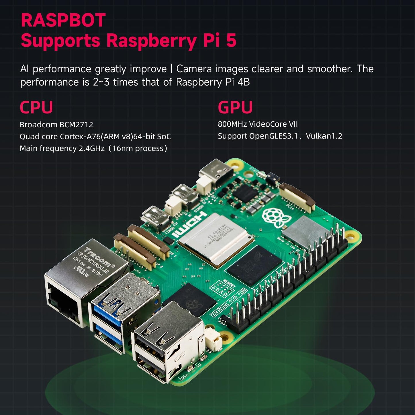 Yahboom Raspberry Pi 5 4GB AI Starter Robot for Python Programming DIY Car Kit, Visual Recognition, Autonomous Driving for Mechanical Engineer (Without Pi5)