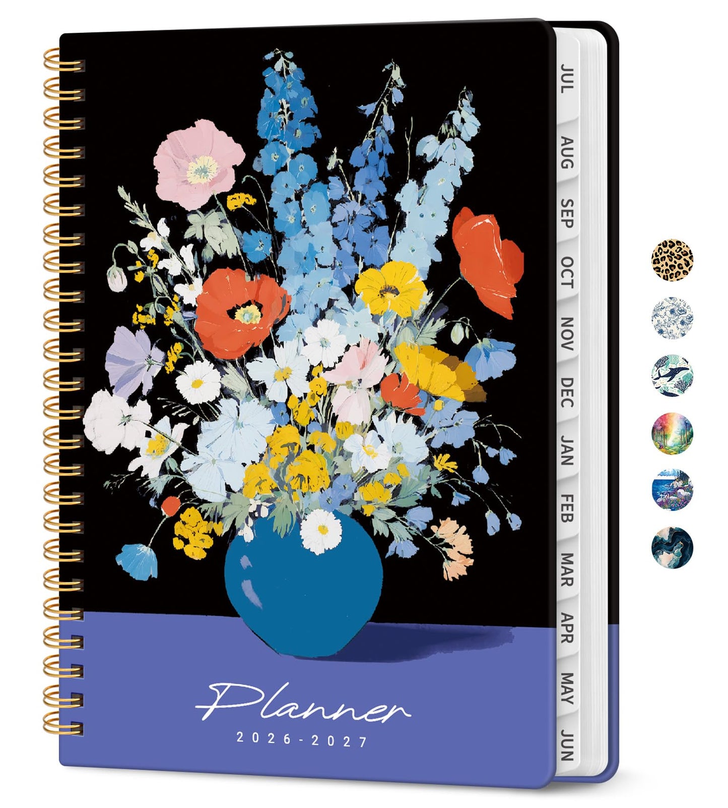 Planner 2026–2027, Weekly & Monthly Academic Organizer for School Year, Jul 2026–Jun 2027, Hardcover Planner with Tabs, Back to School Essential, 6.3" x 8.5", Quiet Meadow