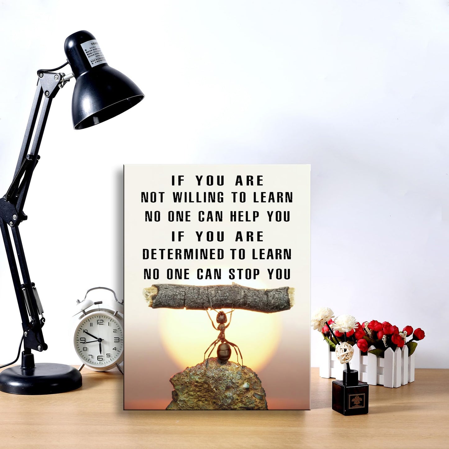 Ploceiny Ant Motivational Wall Art - Inspiring Canvas Decor for Living Room, Kitchen,Laundry room,,bathroom, Bedroom,Office Wall Art & Decor Motivational poster - Positive Quotes Wall Decor