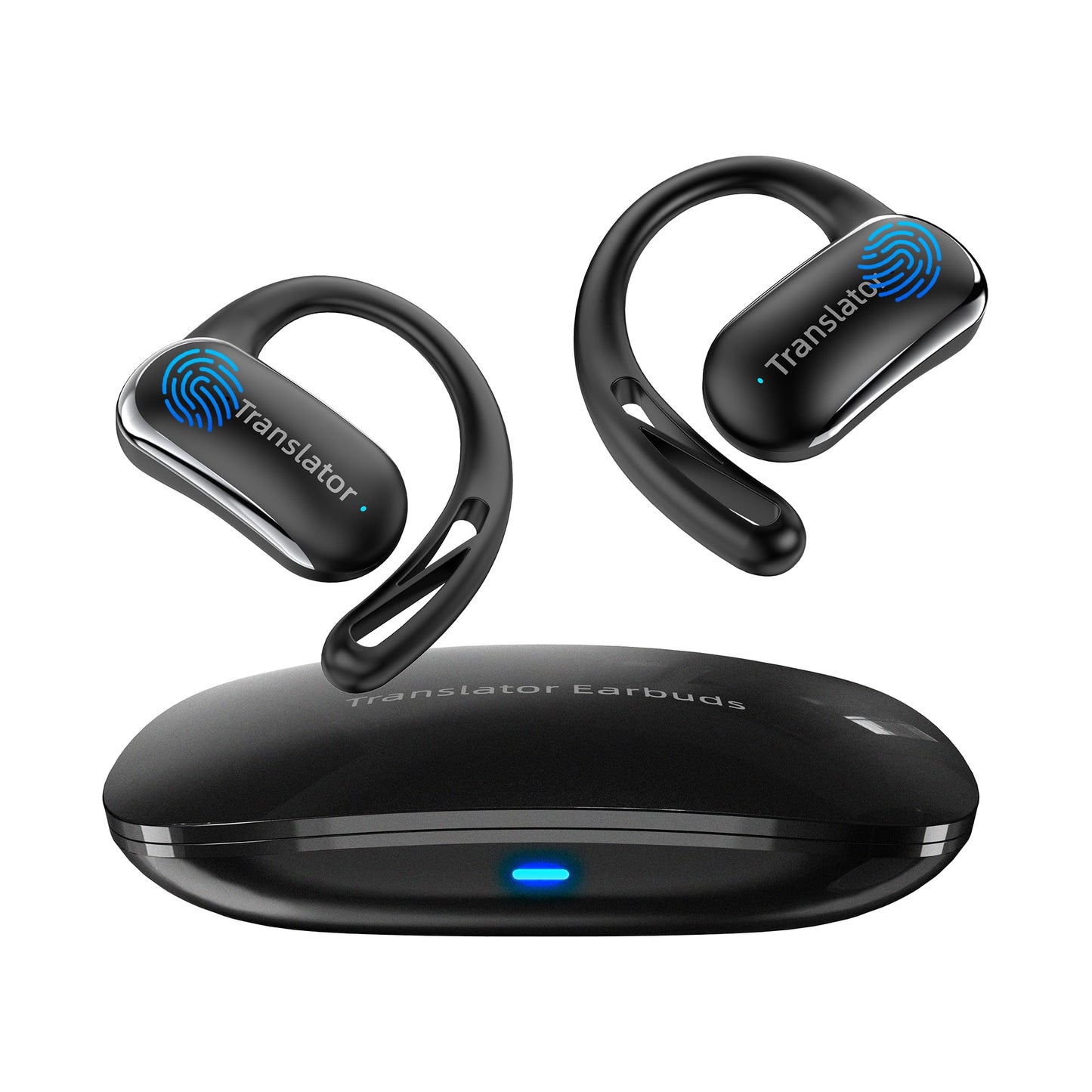ANFIER Translation Earbuds Real-Time for iPhone & Andorid AI Headphones Language Translation 144-Language Real-Time Two-Way OWS Translator Earbuds for Travel Business Study (AF56 Black Online)