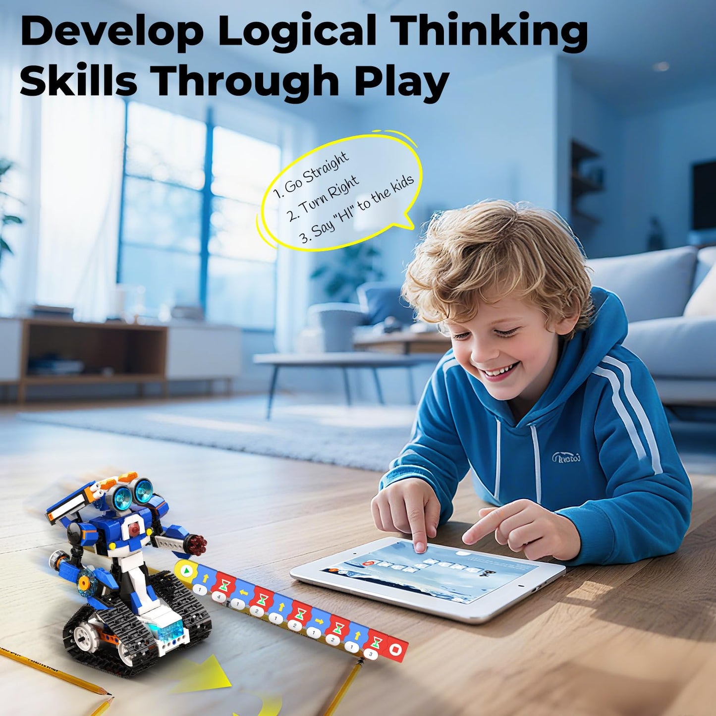 Apitor STEM Robot Toy 6-in-1 Robot Building Kit for Boys Age 8-12, APP Remote Control STEM Coding Toys, Educational Robotics Gifts for Boys Girls Kids Ages 7 8 9 10 11 12 (480 Pieces)