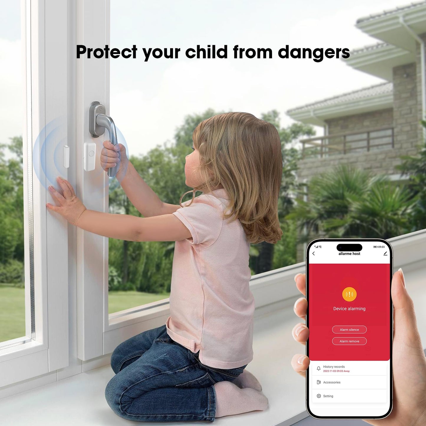 PGST Home Security Systems for House, Wireless Home Security Alarm System, Door/Window Sensor Motion Sensors with App Alert, WiFi+GSM 4G Home Alarm System No Subscription（103-F）