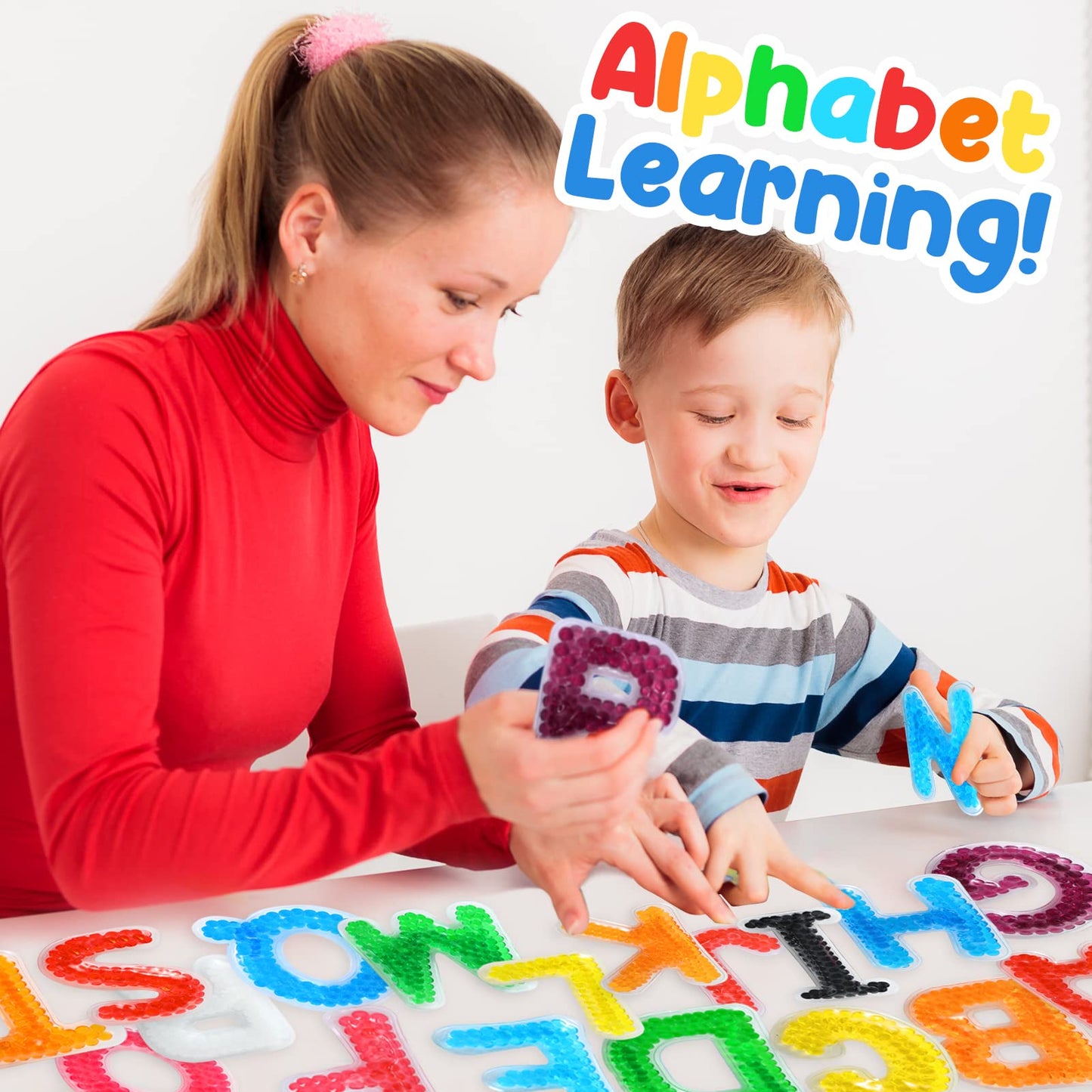 LESONG Autism Sensory Fidget Toys: Alphabet Letters ABC Learning Educational Montessori Toys,Quiet Fidgets Sensory Toys for Classroom Calm Down Corner Autistic Relief